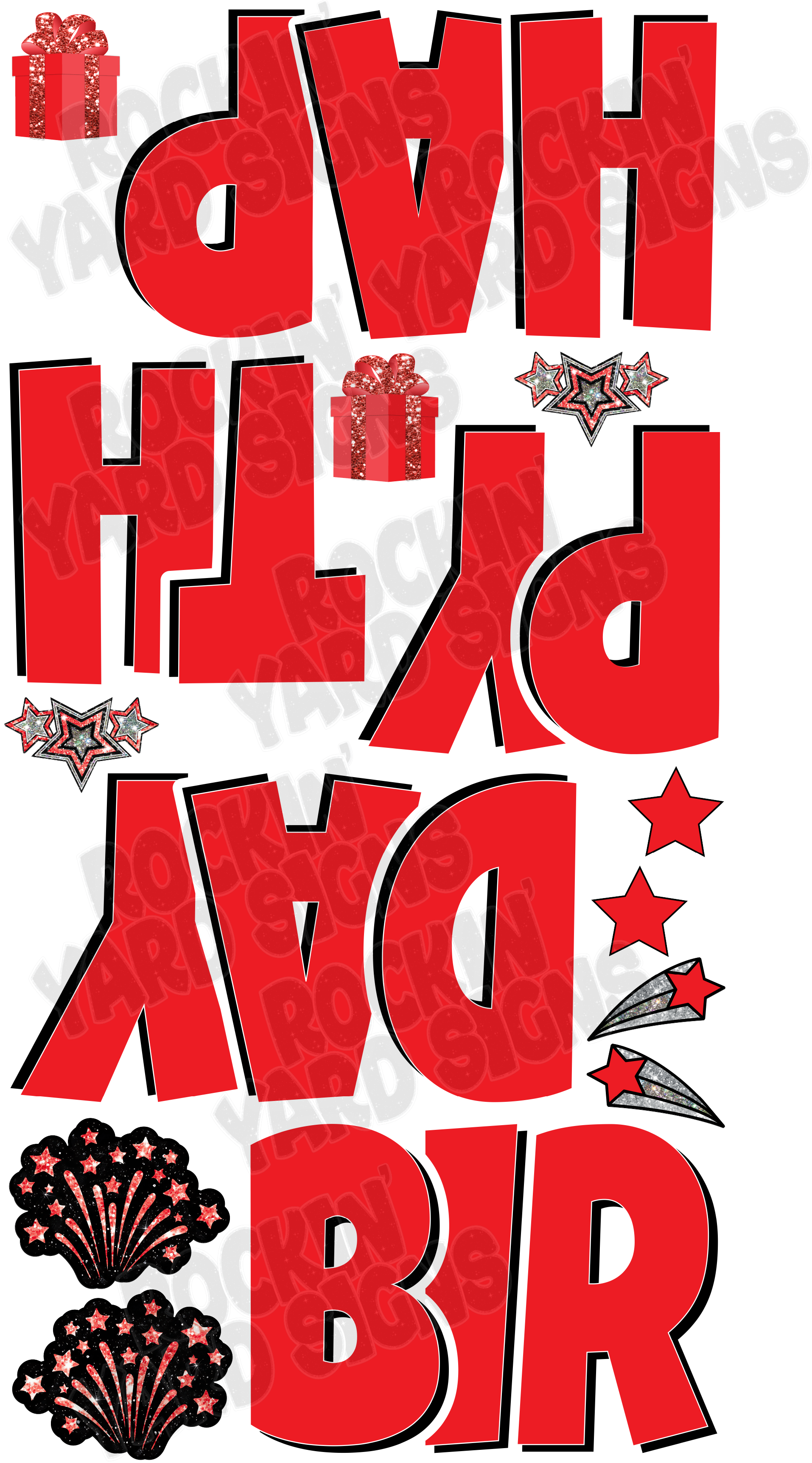 Solid Options; Happy Birthday 23" EZ Set