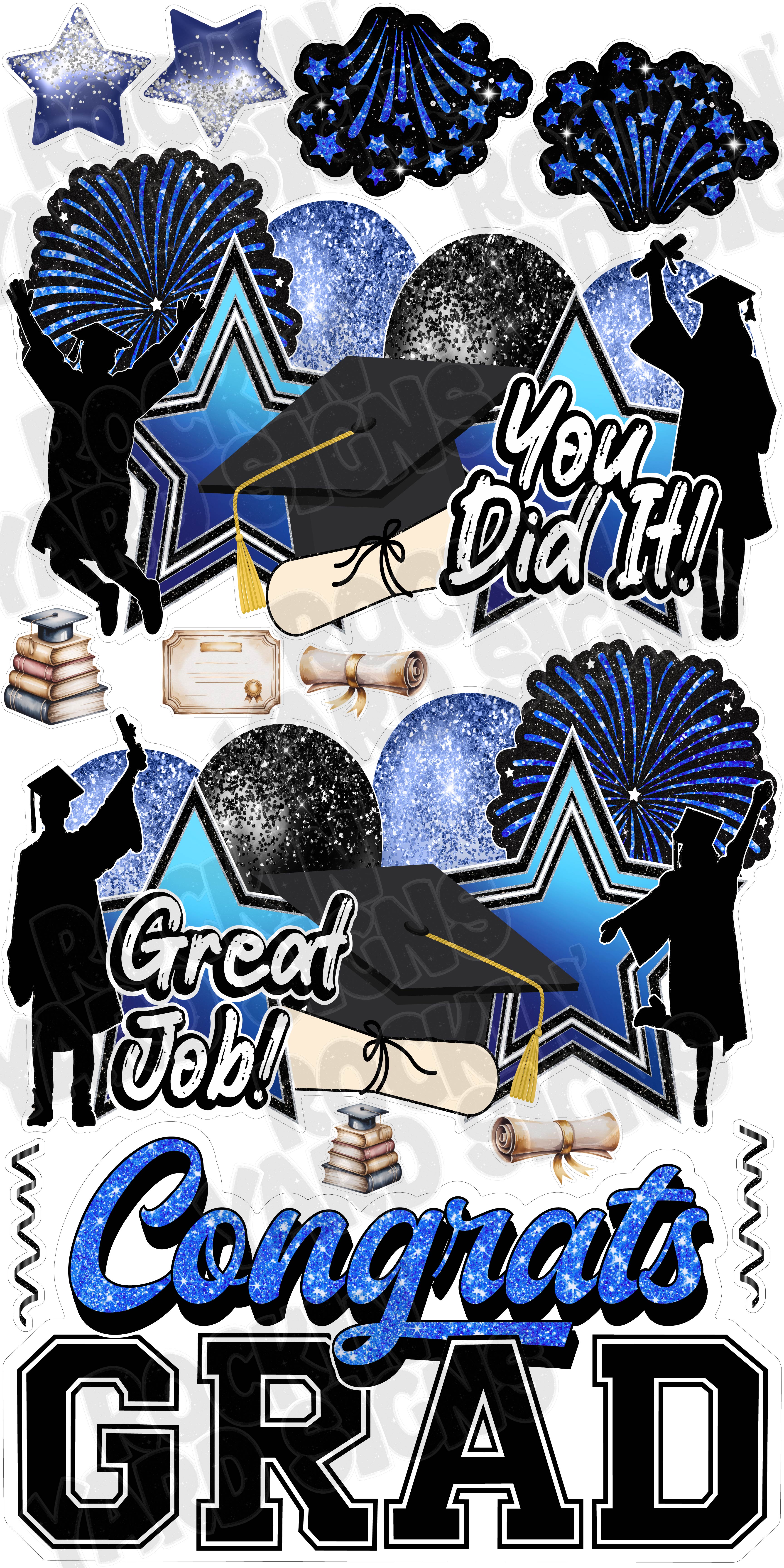 CHOOSE any color! Graduation Panels sheet set 