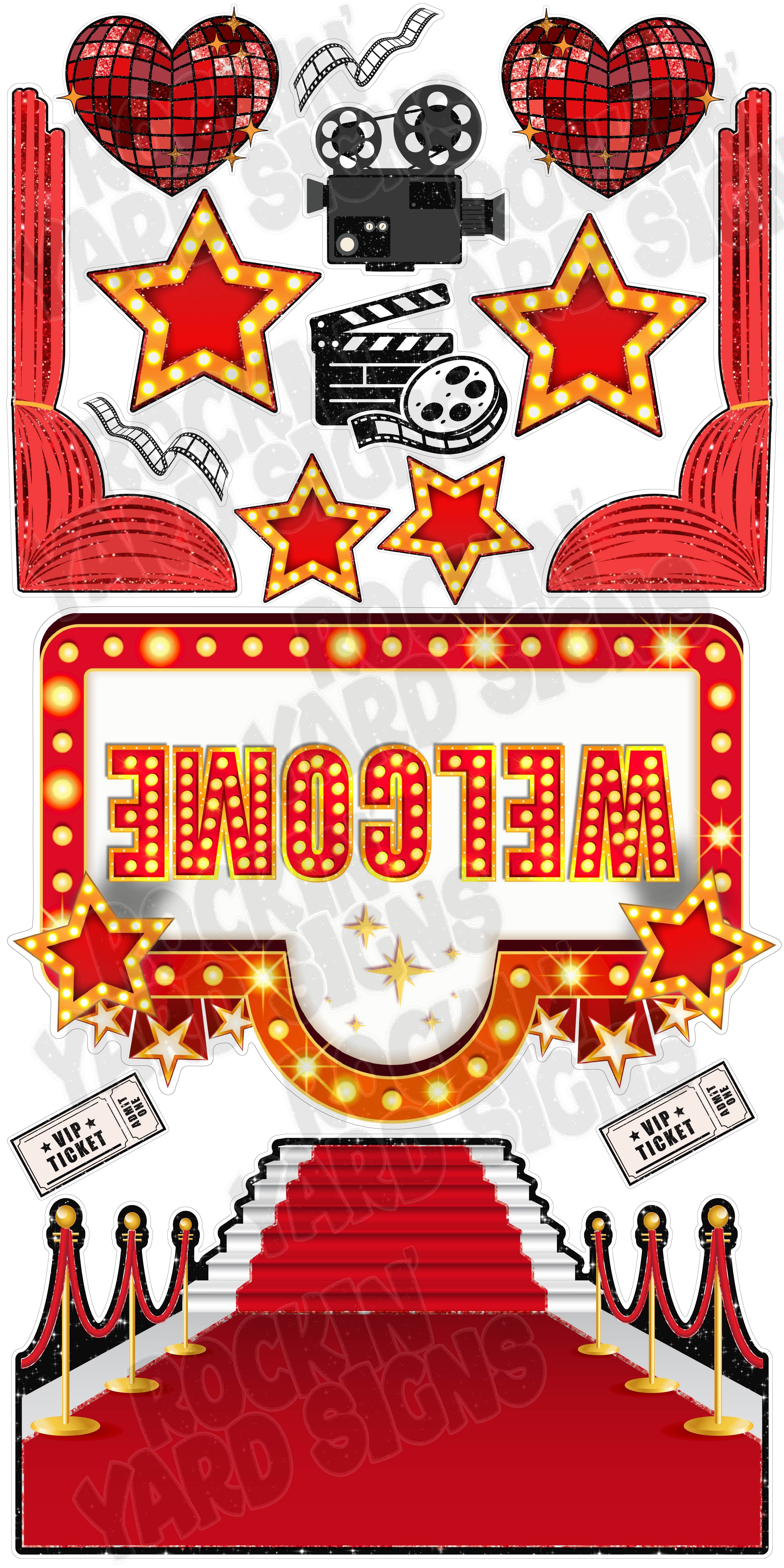 Red carpet/ Hollywood/ Movie sheet set 