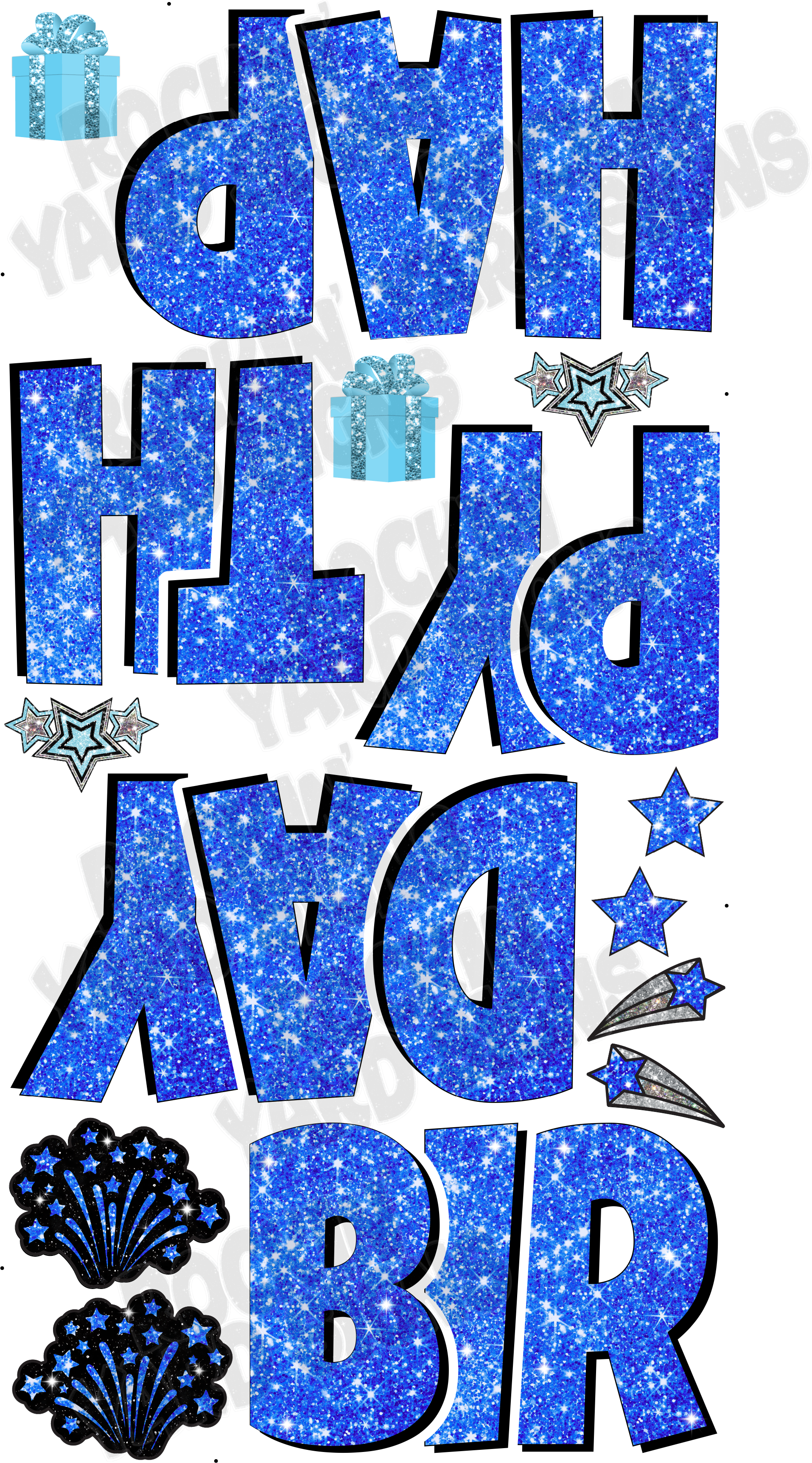 Glitter Options; Happy Birthday 23" EZ Set