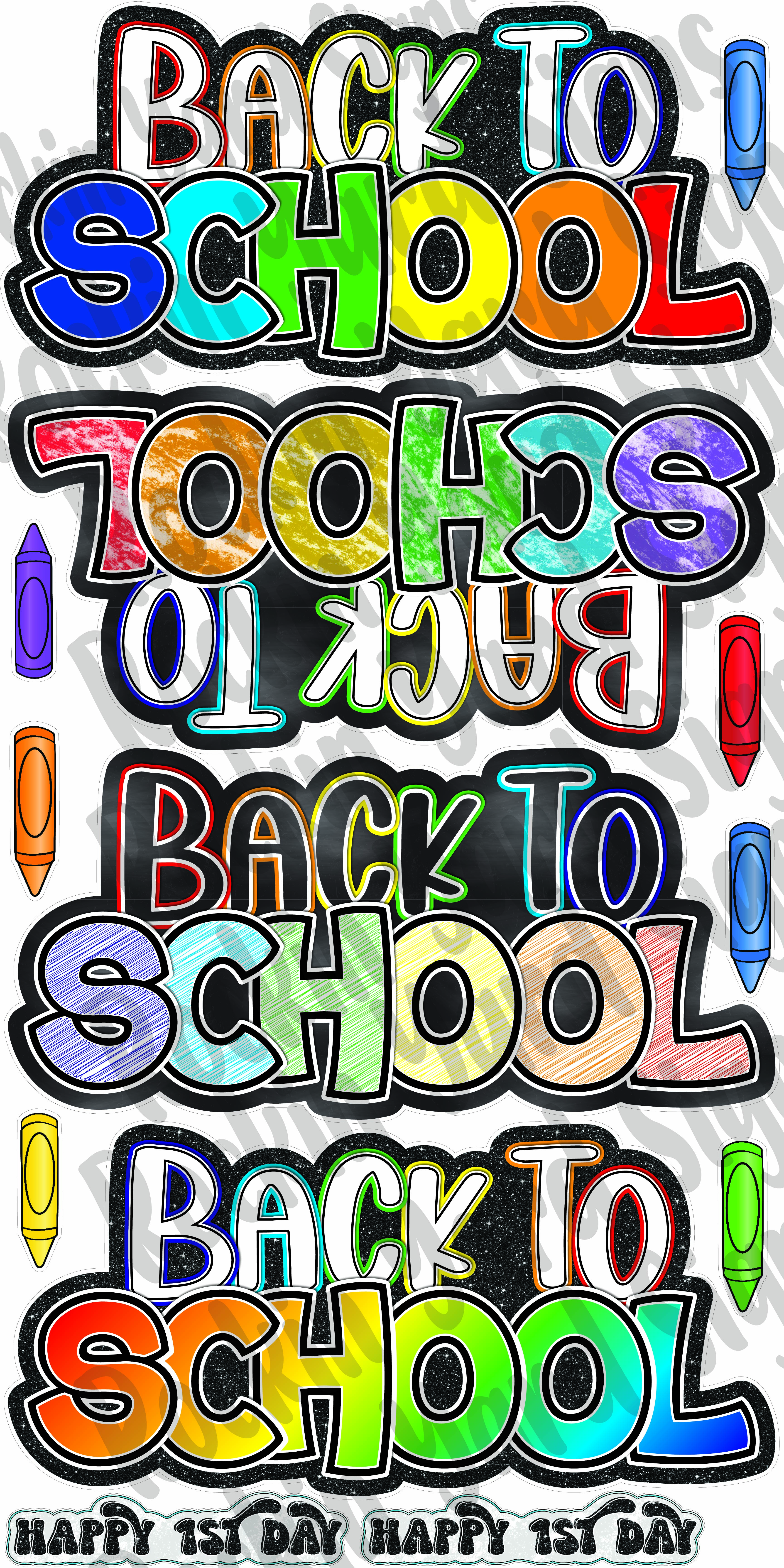 DIGITAL FILE ONLY back to school flash sheet set