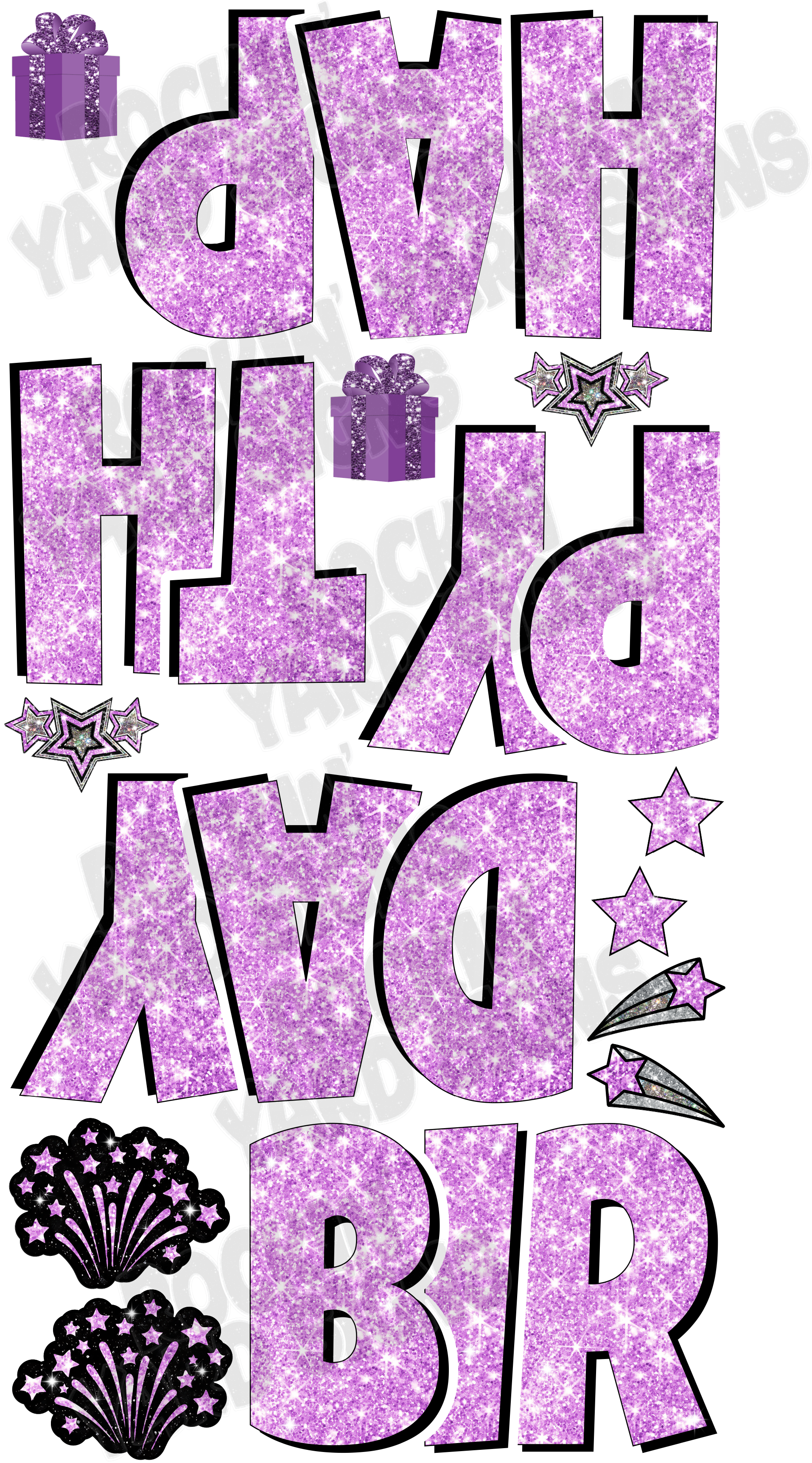 Glitter Options; Happy Birthday 23" EZ Set