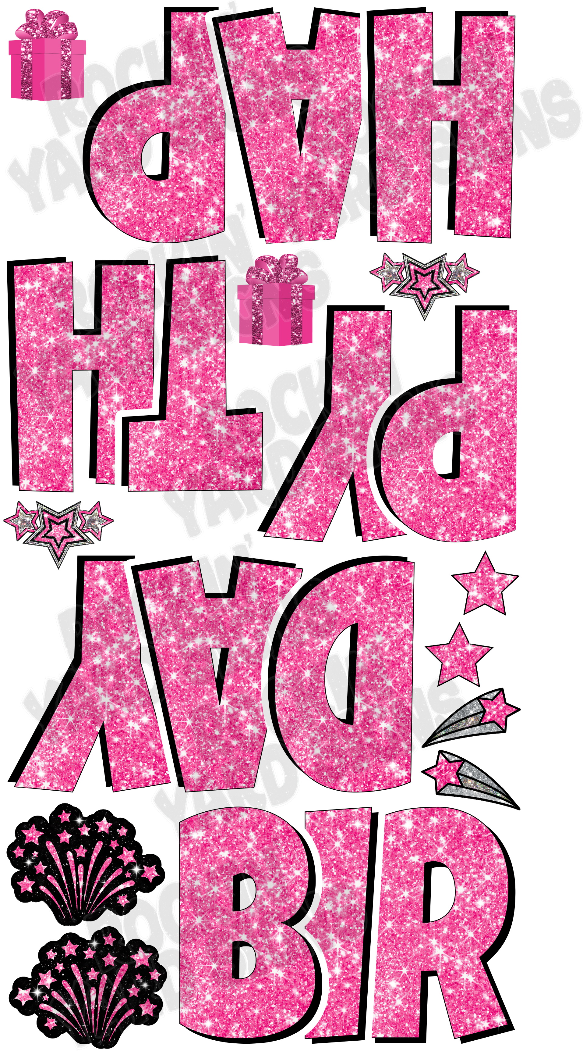 Glitter Options; Happy Birthday 23" EZ Set