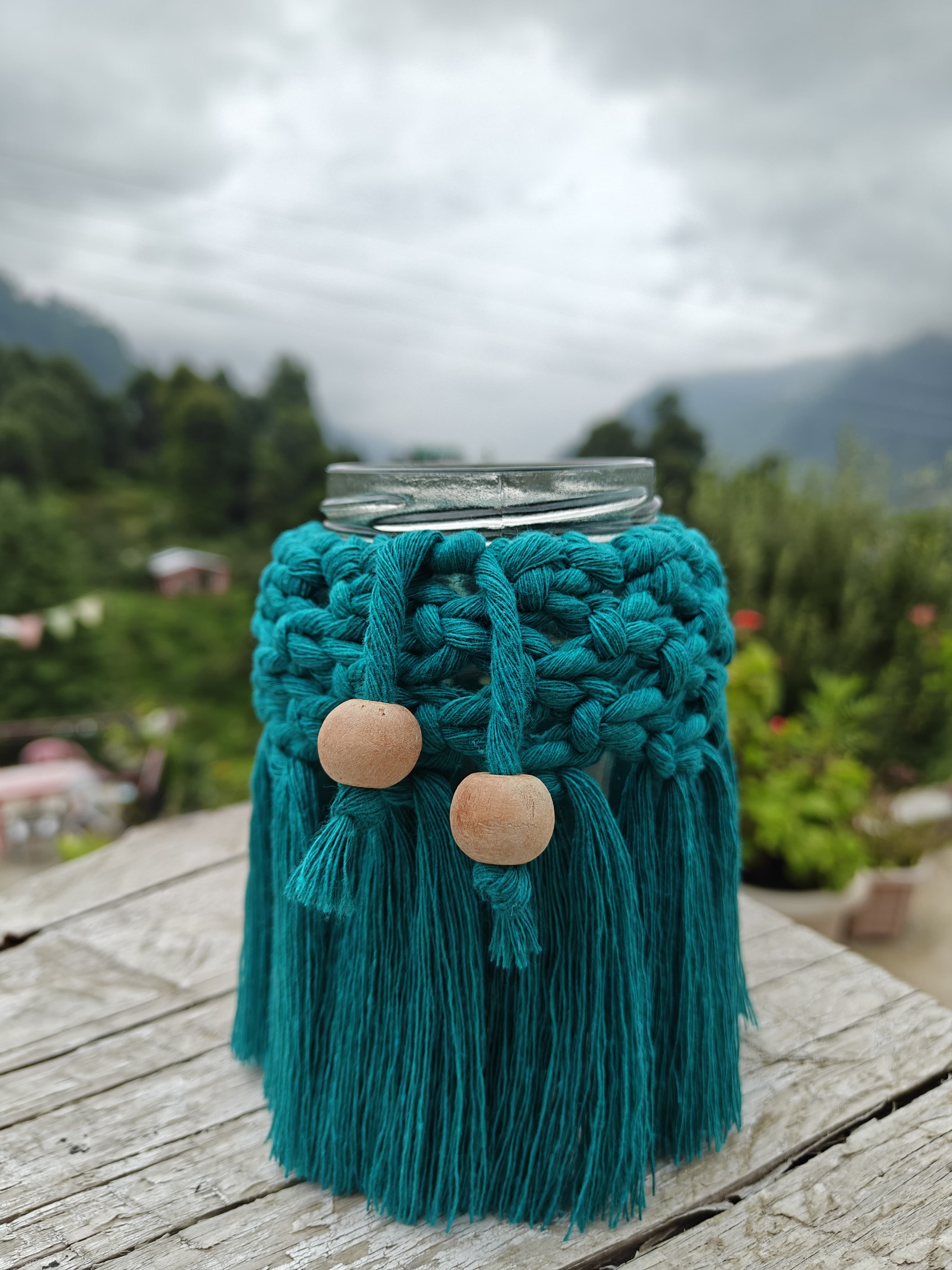 Handmade Macrame Jar