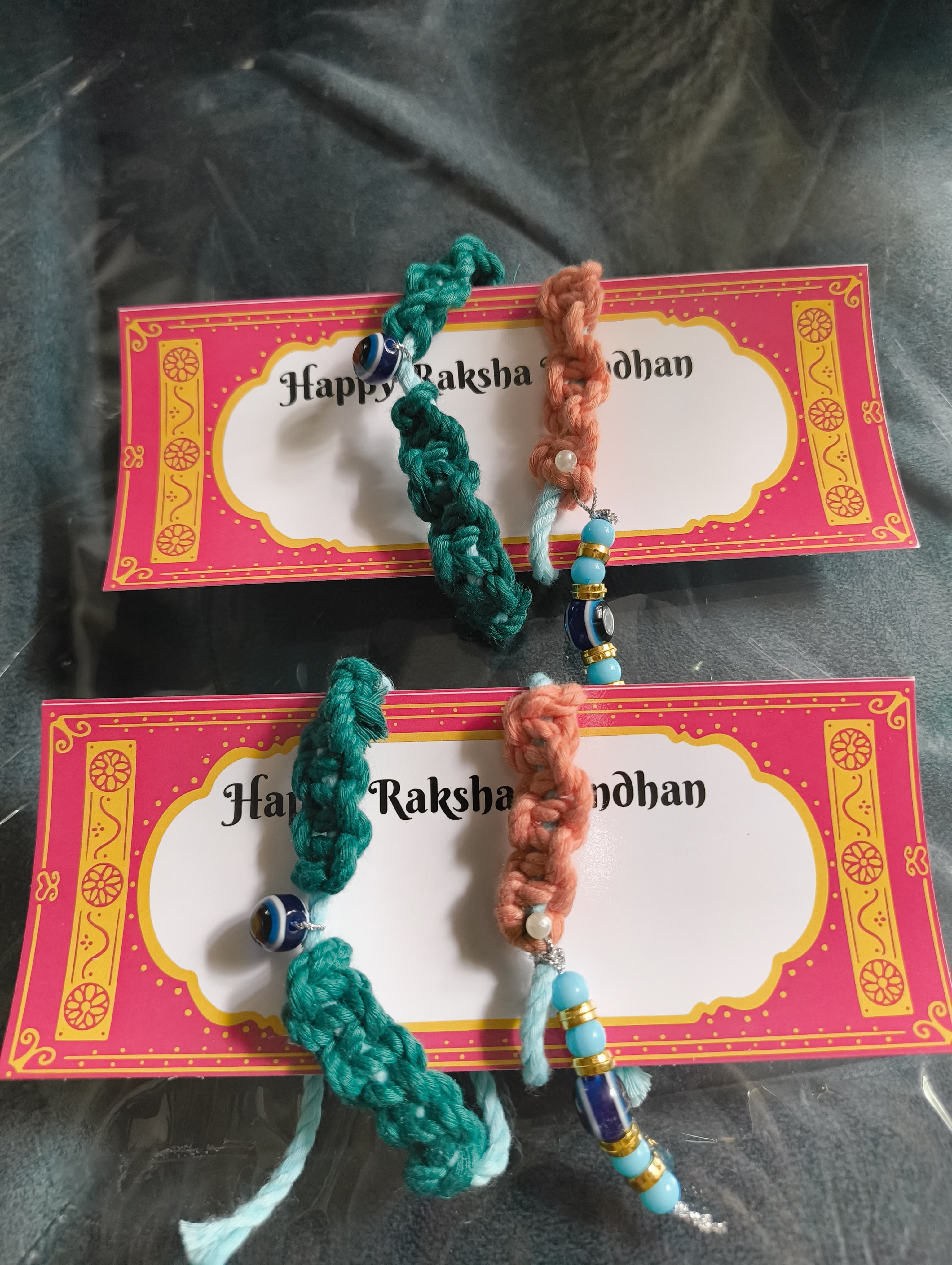 Mega Handmade Rakhi and Lumba Set with Sweets, Chandan and Chawal