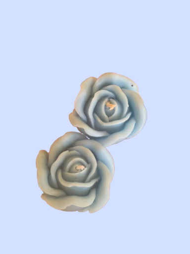 Handcrafted Blue Rose Candles