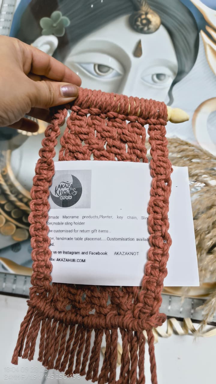 Handmade Macrame Photo Frame Wall Hanging