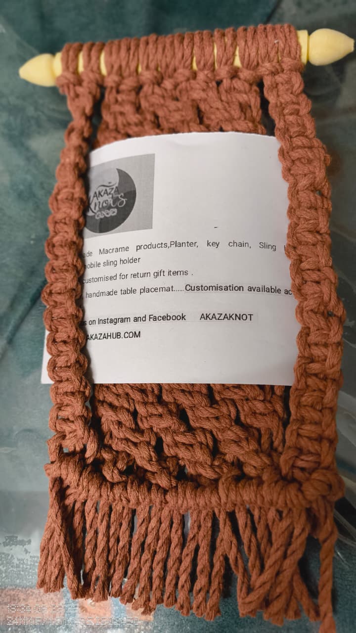 Handmade Macrame Photo Frame Wall Hanging