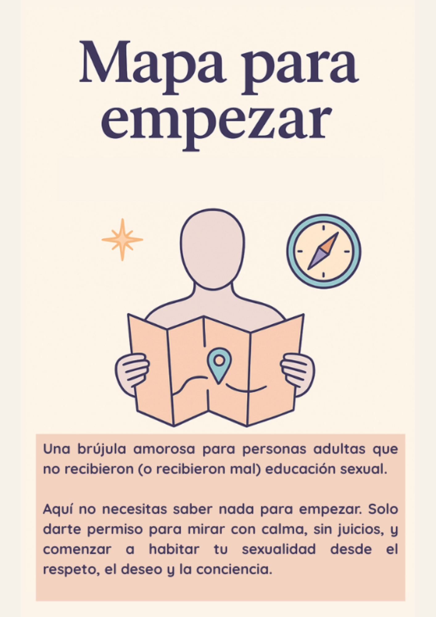 Mapa para empezar. Una brújula para explorar tu sexualidad desde cero, sin juicio y a tu propio ritmo. (precio en USD)