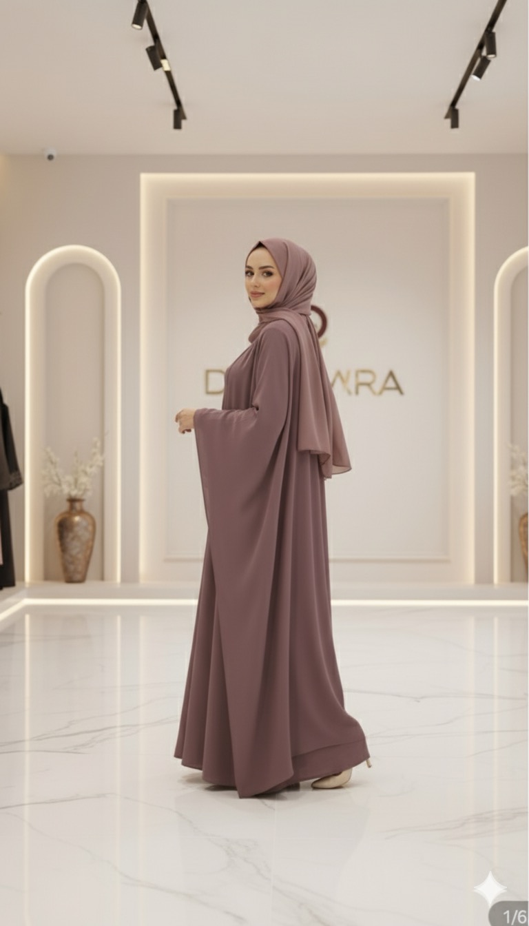 RIYAH - Elegant Mauve Abaya