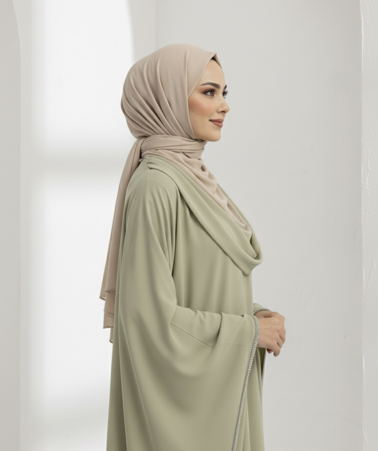 RANEEM - Elegant Green Abaya
