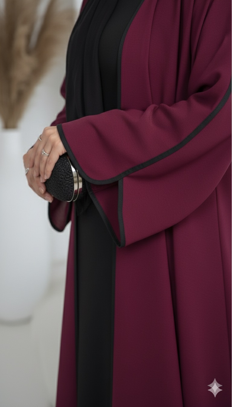 AL ANNABIYYAH - Elegant Maroon Abaya