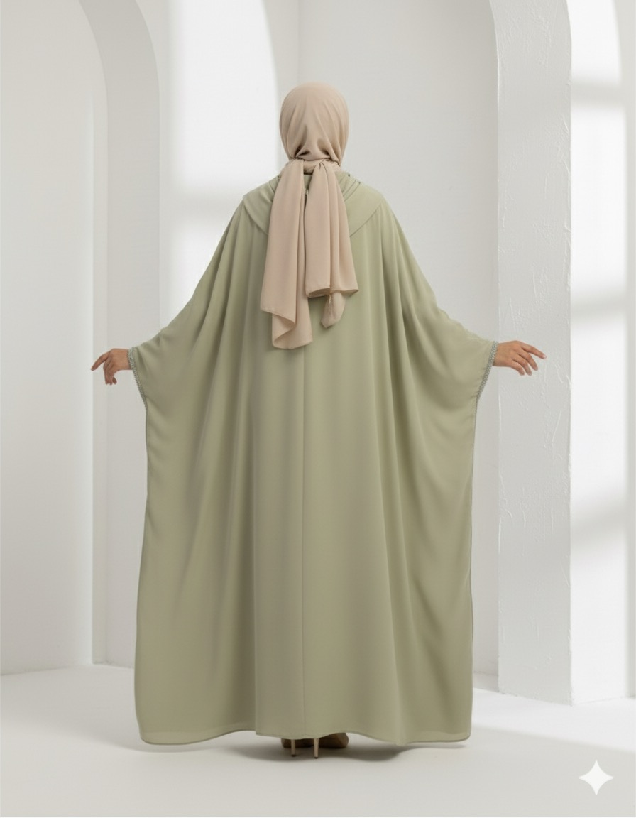RANEEM - Elegant Green Abaya