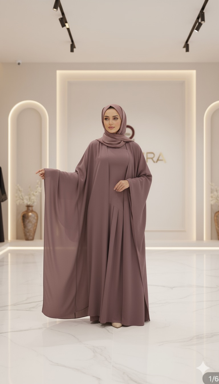 RIYAH - Elegant Mauve Abaya