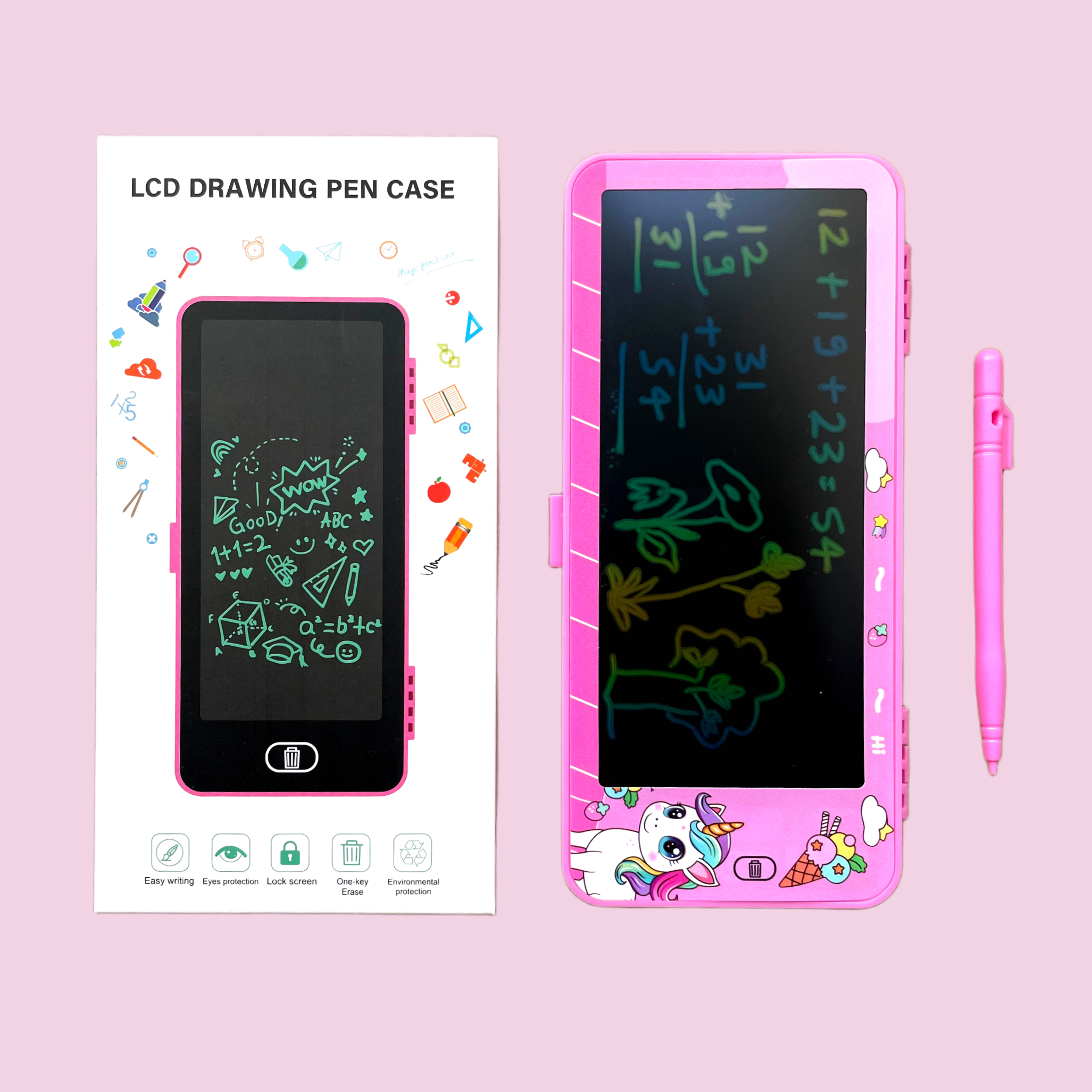 Multi-Functional LCD Drawing & Writing Tablet / Digital Slate / Pencil Box for Kids