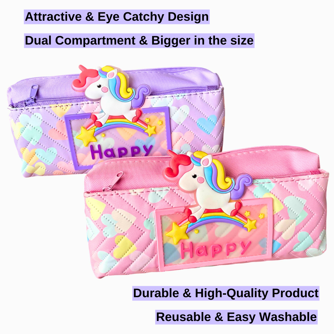 Unicorn Pencil Pouch for Girls & kids – Spacious & Stylish Stationery Organizer