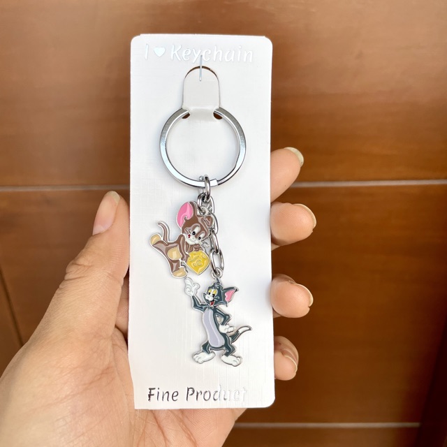 Tom and Jerry Metal Keychain – Fun & Stylish Accessory | Cartoon Collectible