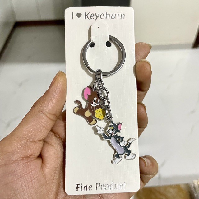 Tom and Jerry Metal Keychain – Fun & Stylish Accessory | Cartoon Collectible