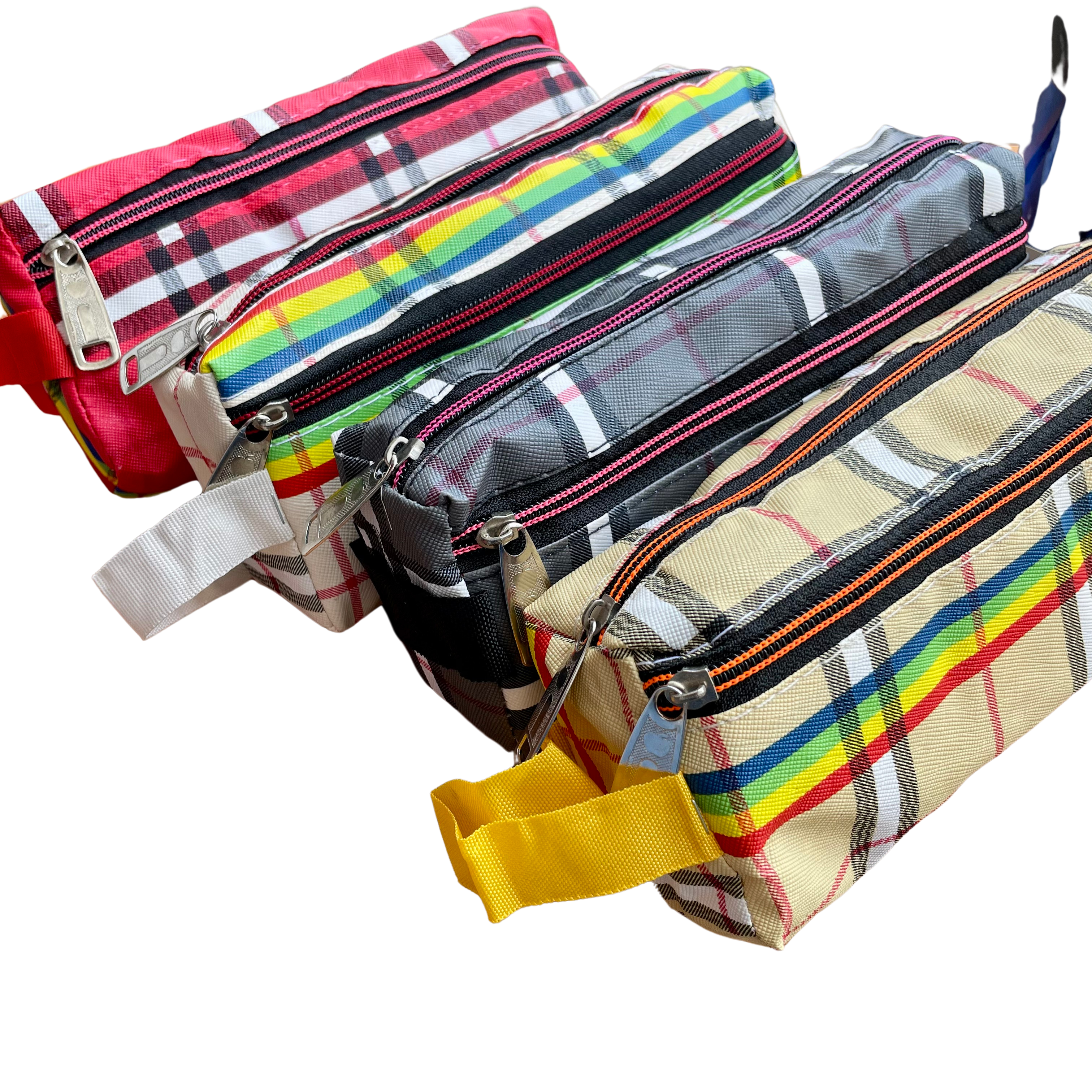 Plaid Pencil Cases | 2 Chain Multi-Purpose Pouch