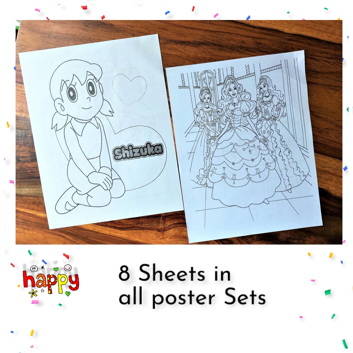 Children's Coloring Books |  4 Coloring Drawing Poster Books