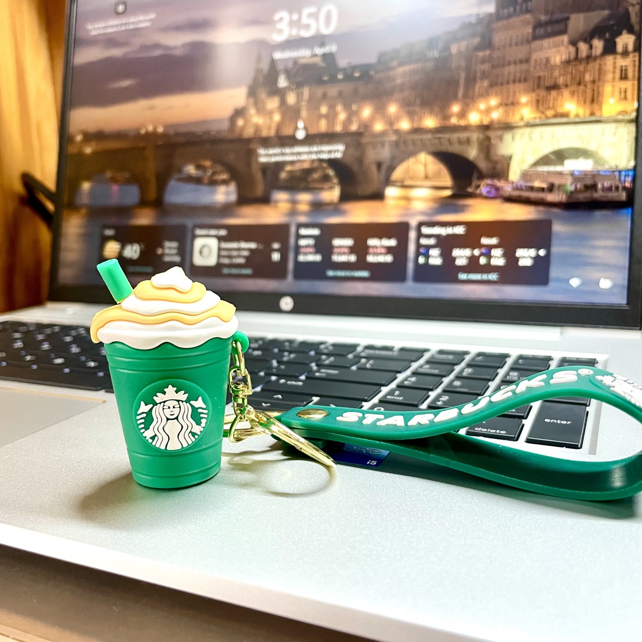 Starbucks Coffee Cup Keychain | Cute Silicone 3D Coffee Cup | Keyring for Bag, Purse, Bike, Car | Cute and Trendy Accessories | A Stylish and Practical Gift Item for Coffee Lovers - Pack of 1 - Green