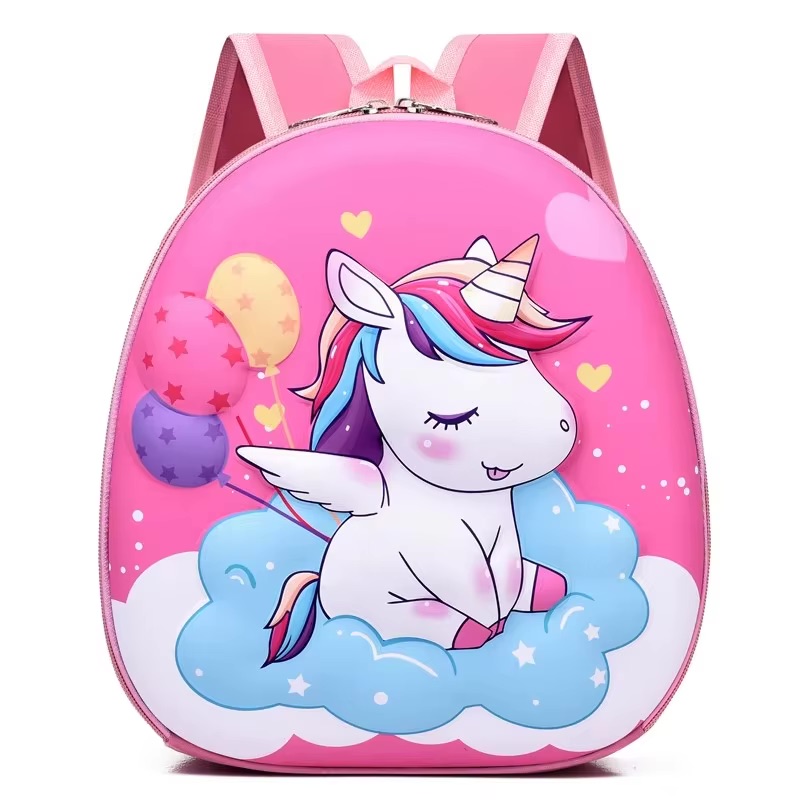 3D Embossed Cute Unicorn Kids Backpack
