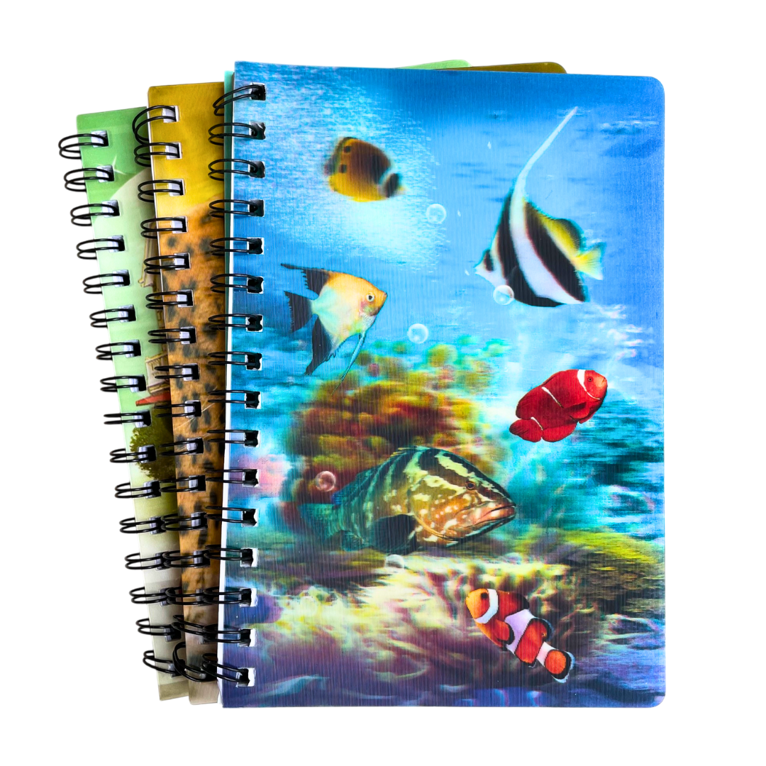 Spiral-bound notebooks A5 Size 3d Design ( Random Print )