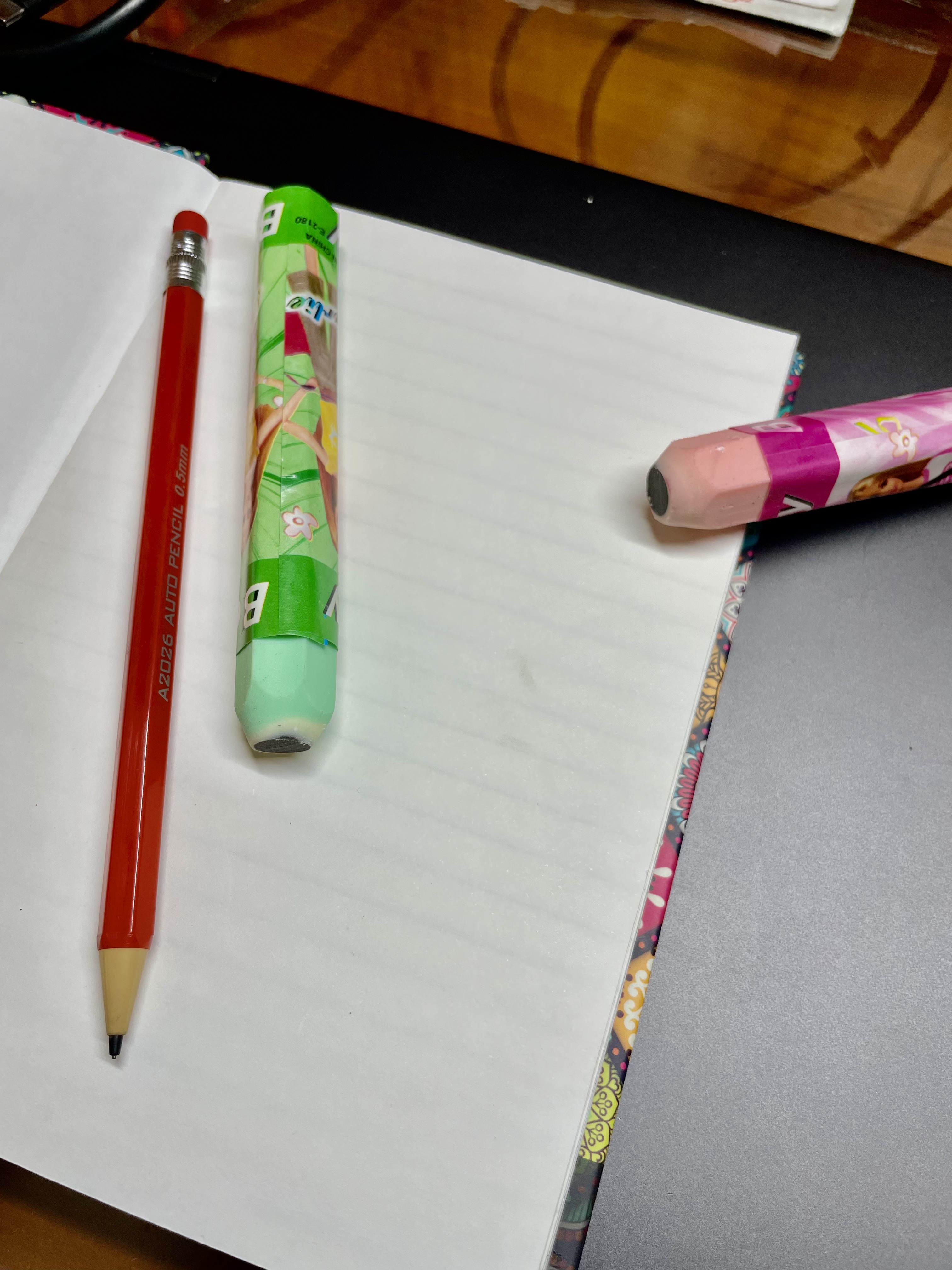 Pencil Shaped Long Eraser - Barbie Printed