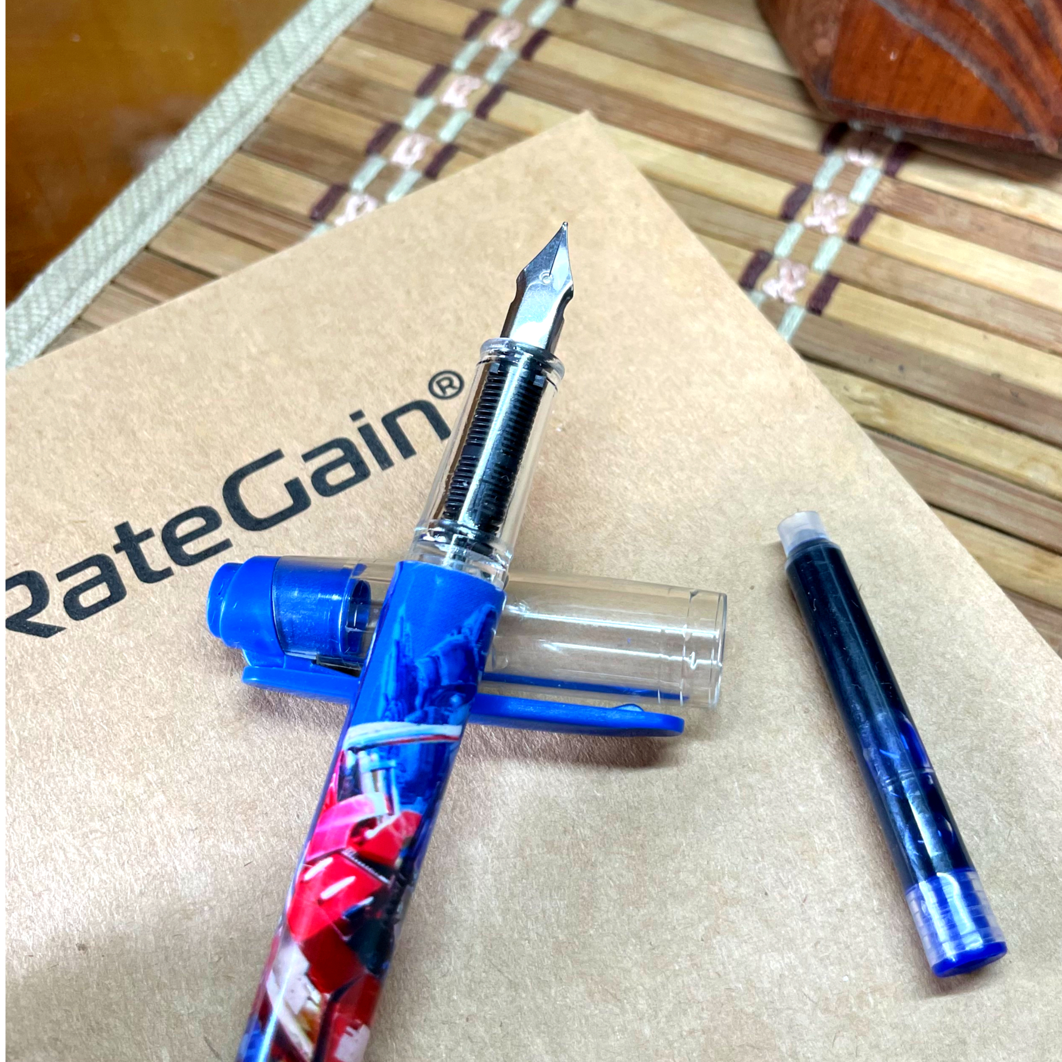 Transformer Anime Themed Fountain Pen with 4 Ink Cartridges