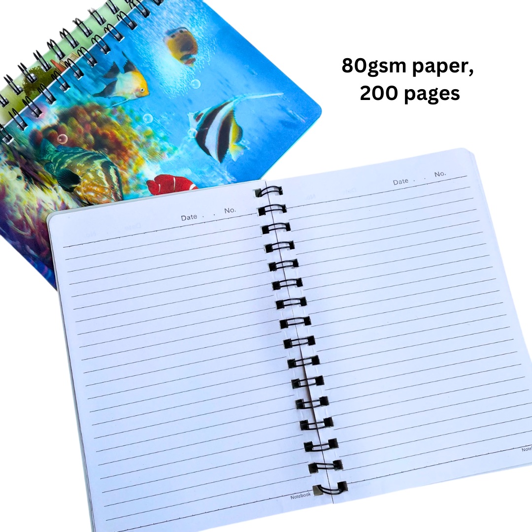 Spiral-bound notebooks A5 Size 3d Design ( Random Print )