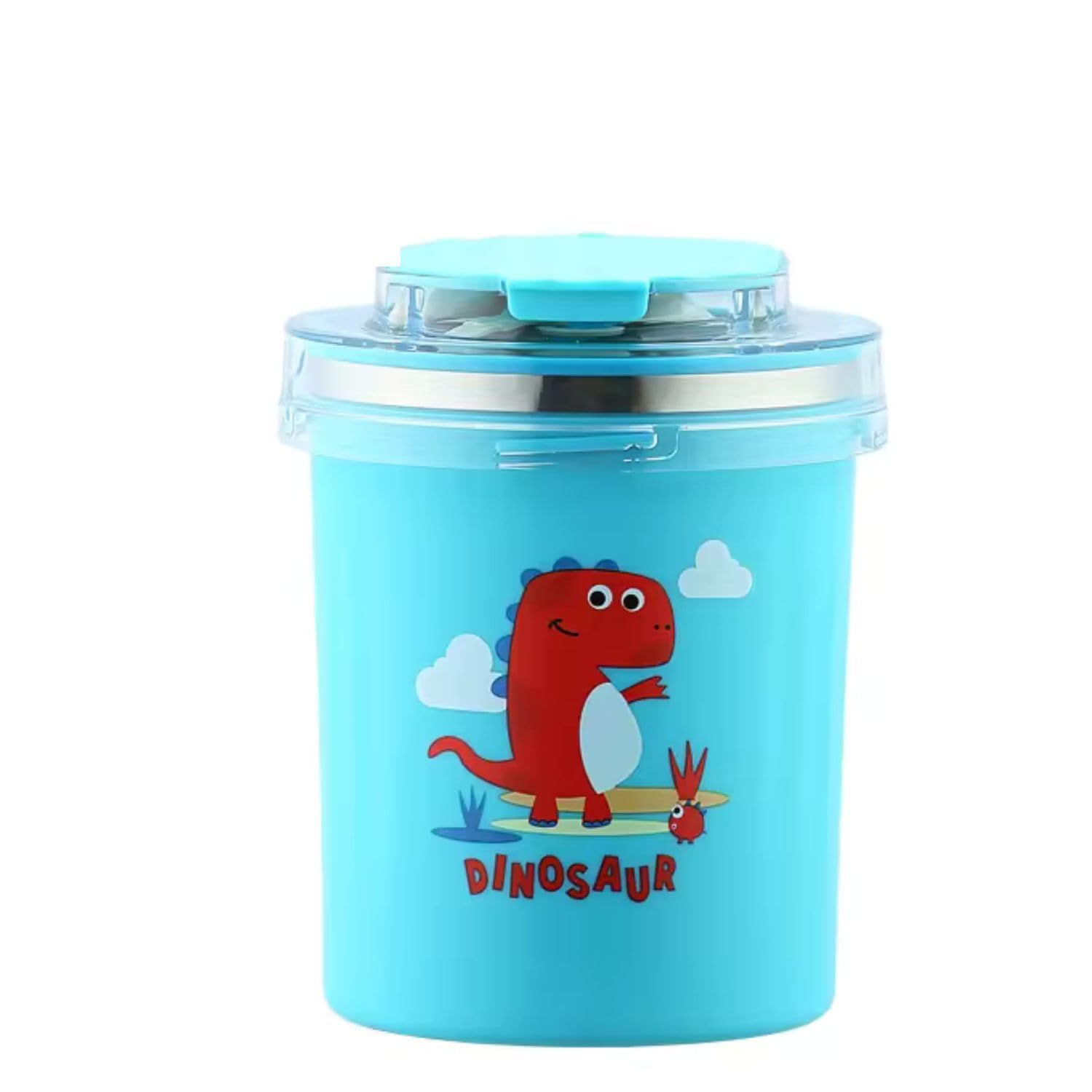 Stainless Steel Kids Lunch Box Soup Cup Thermos with Spoon and Straw – Insulated Food Jar for Hot & Cold Food, Soup, and Lunch, Perfect Gift for School and Travel
