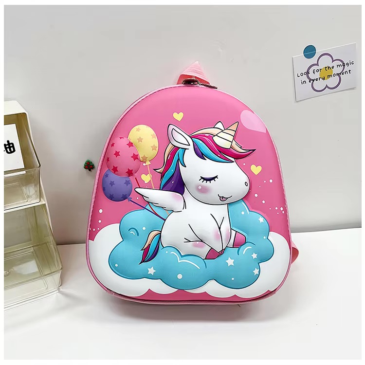 3D Embossed Cute Unicorn Kids Backpack