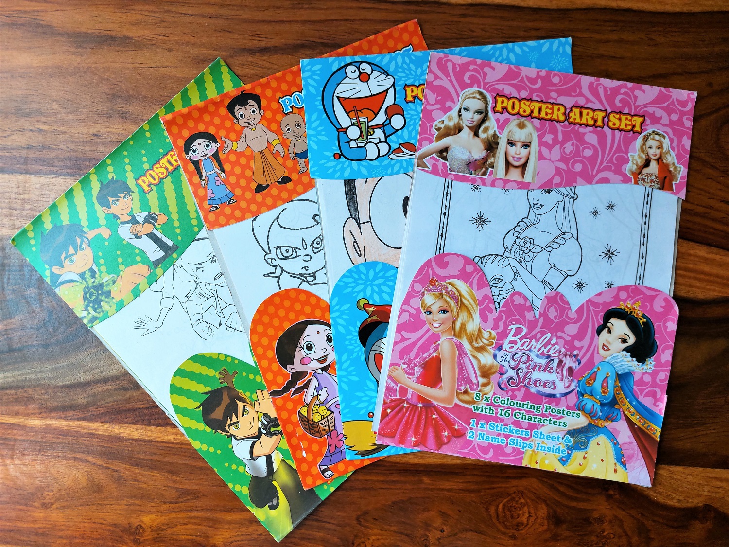 Children's Coloring Books | 4 Coloring Drawing Poster Books