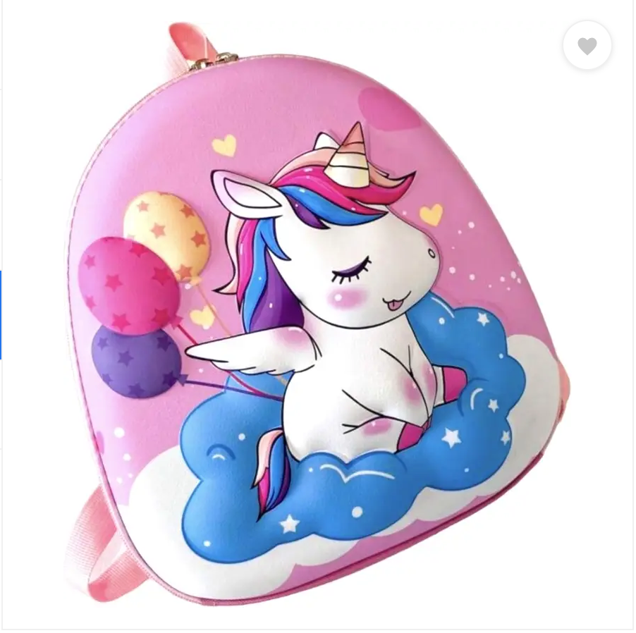 3D Embossed Cute Unicorn Kids Backpack