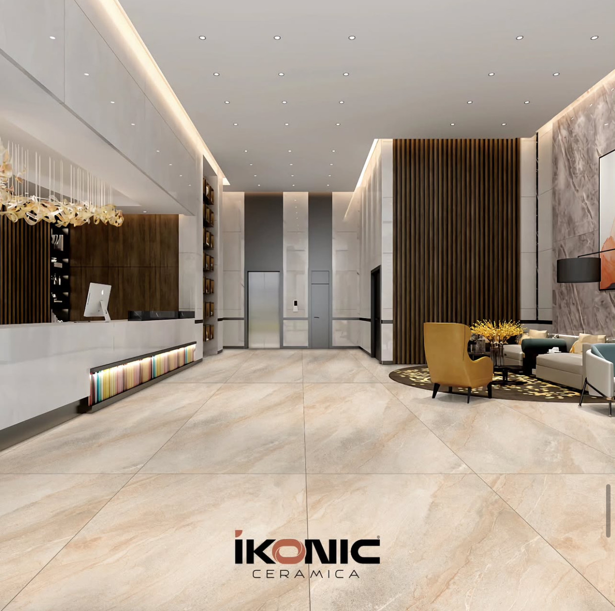 Ceramic tile flooring