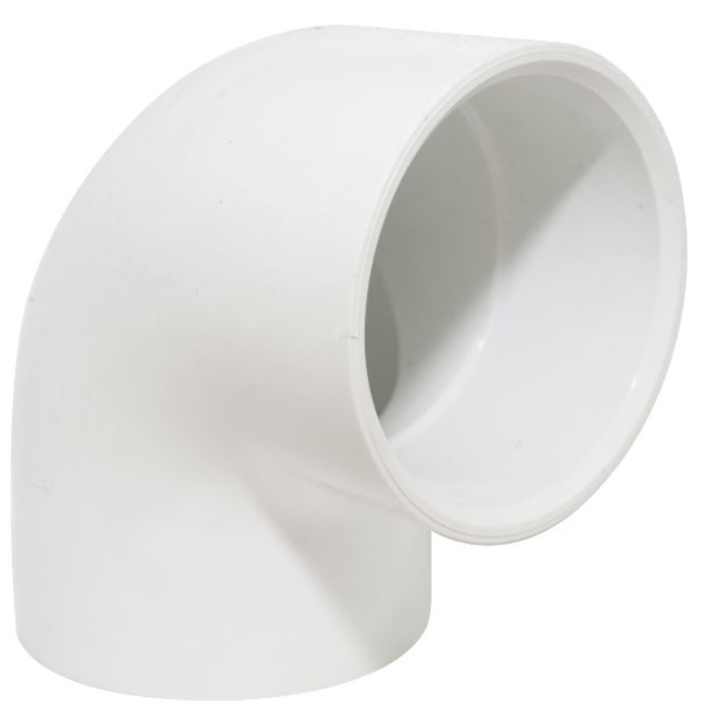 PVC elbow connector for piping systems