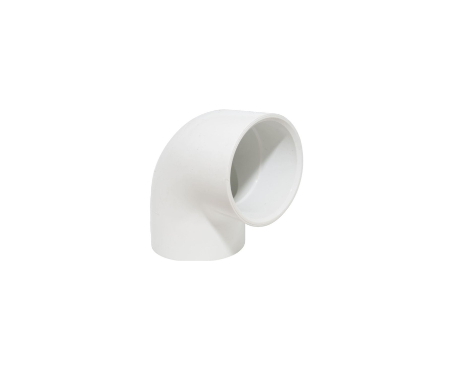 PVC elbow connector for piping systems