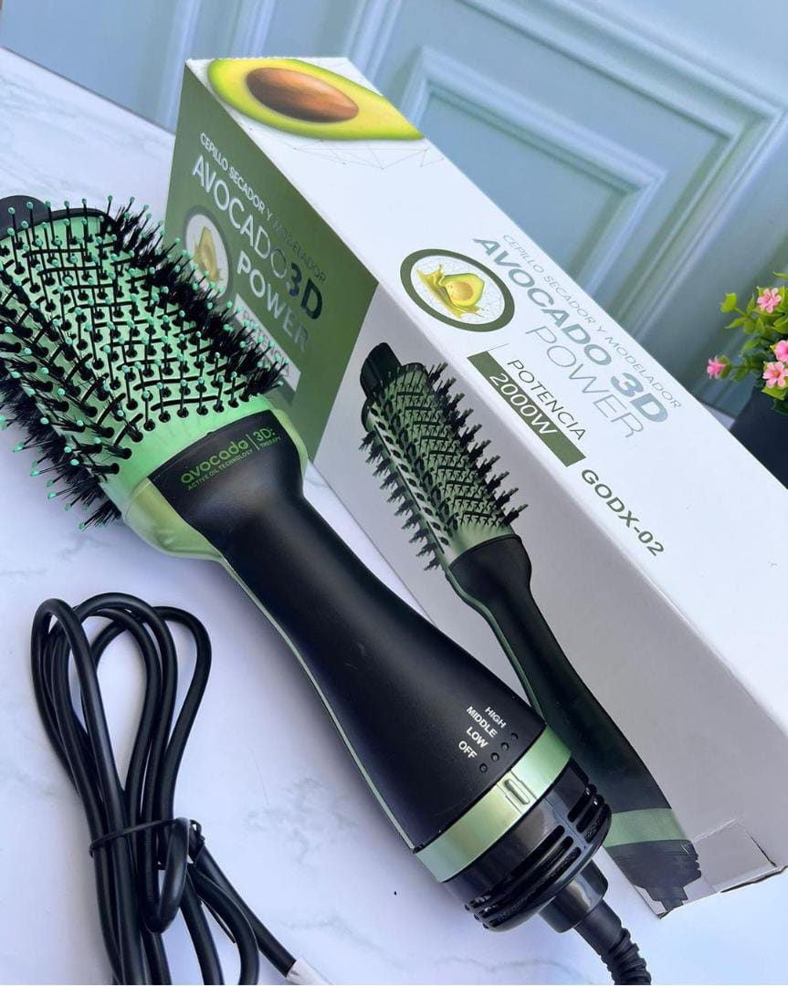  cepillo secador avocado 3D