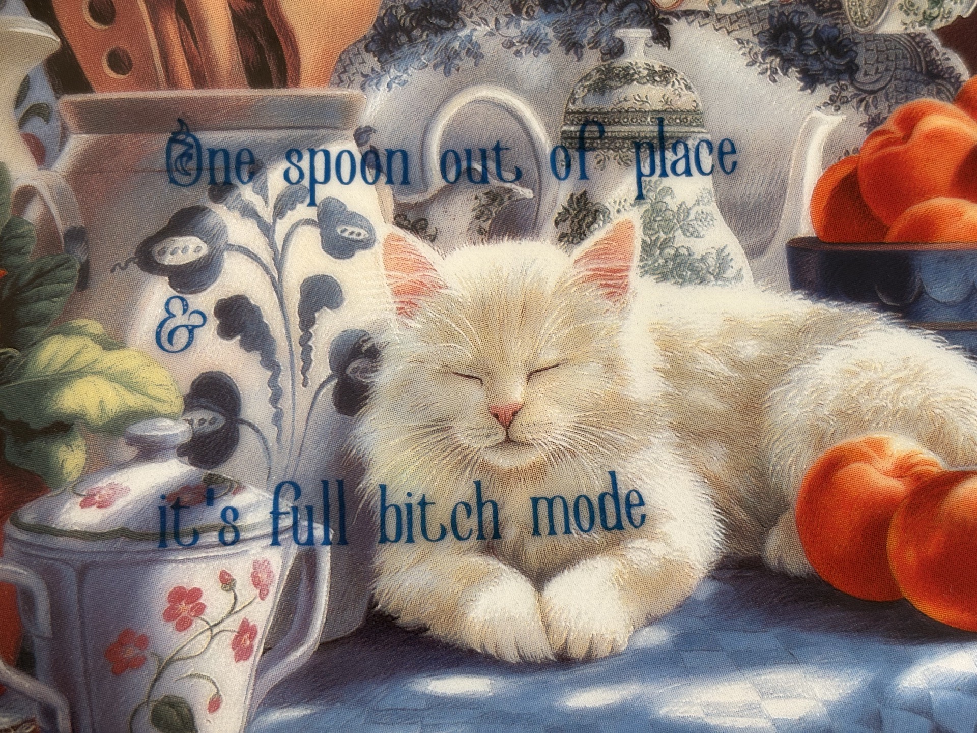 One Spoon Out of Place - Vintage Picture Plate