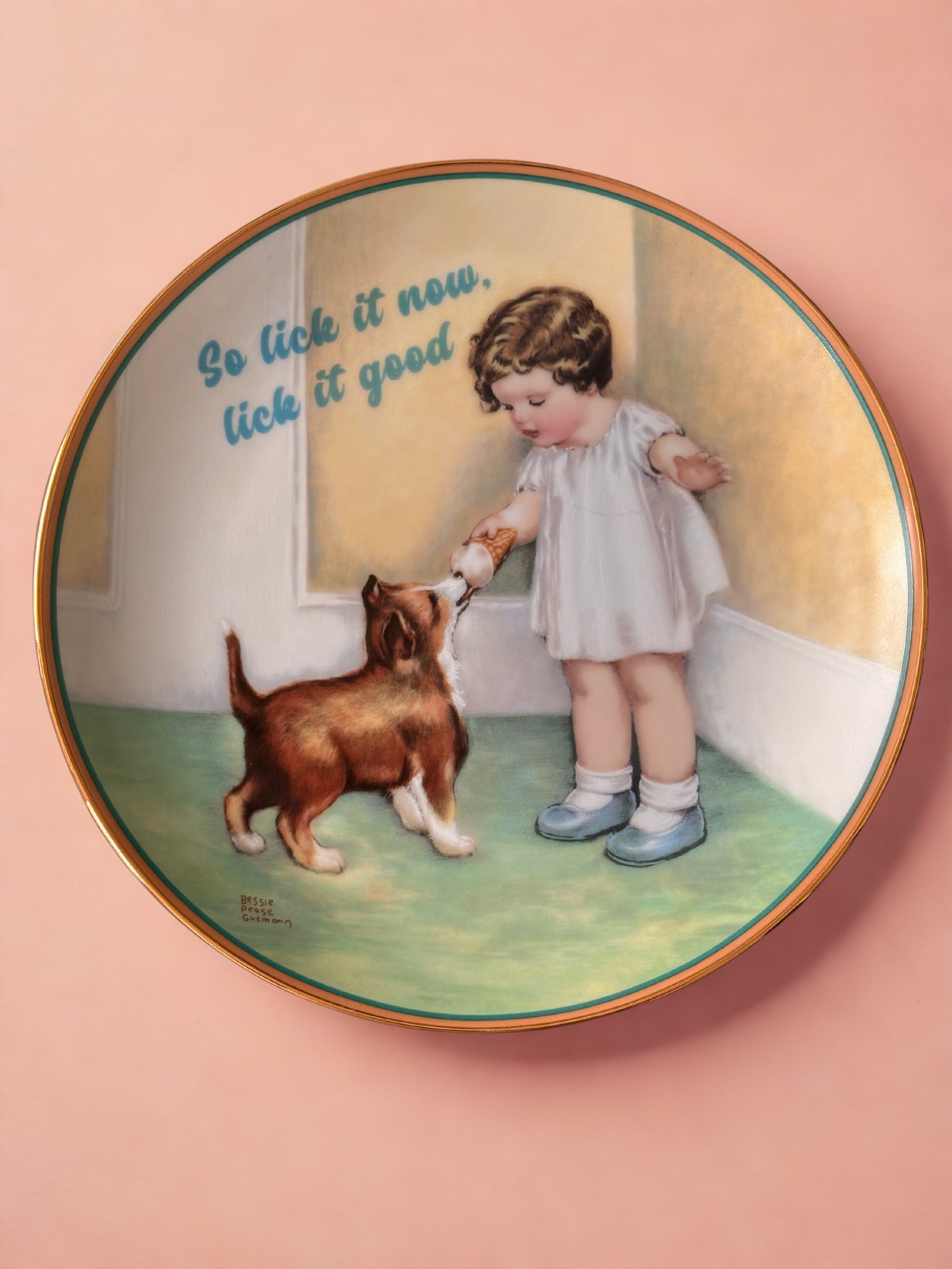 So Lick It Now - Vintage Picture Plate