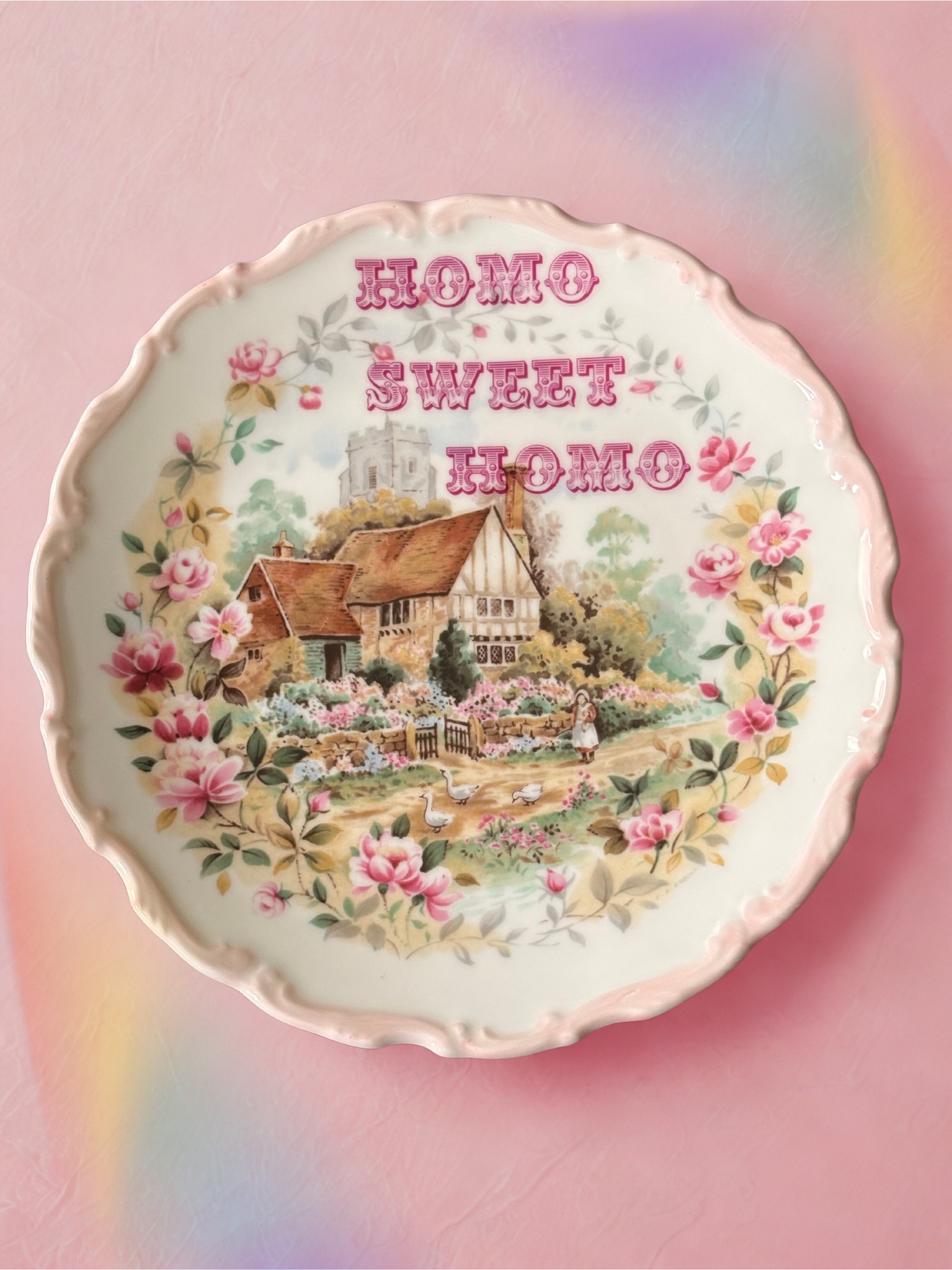Homo Sweet Homo - Vintage Picture Plate