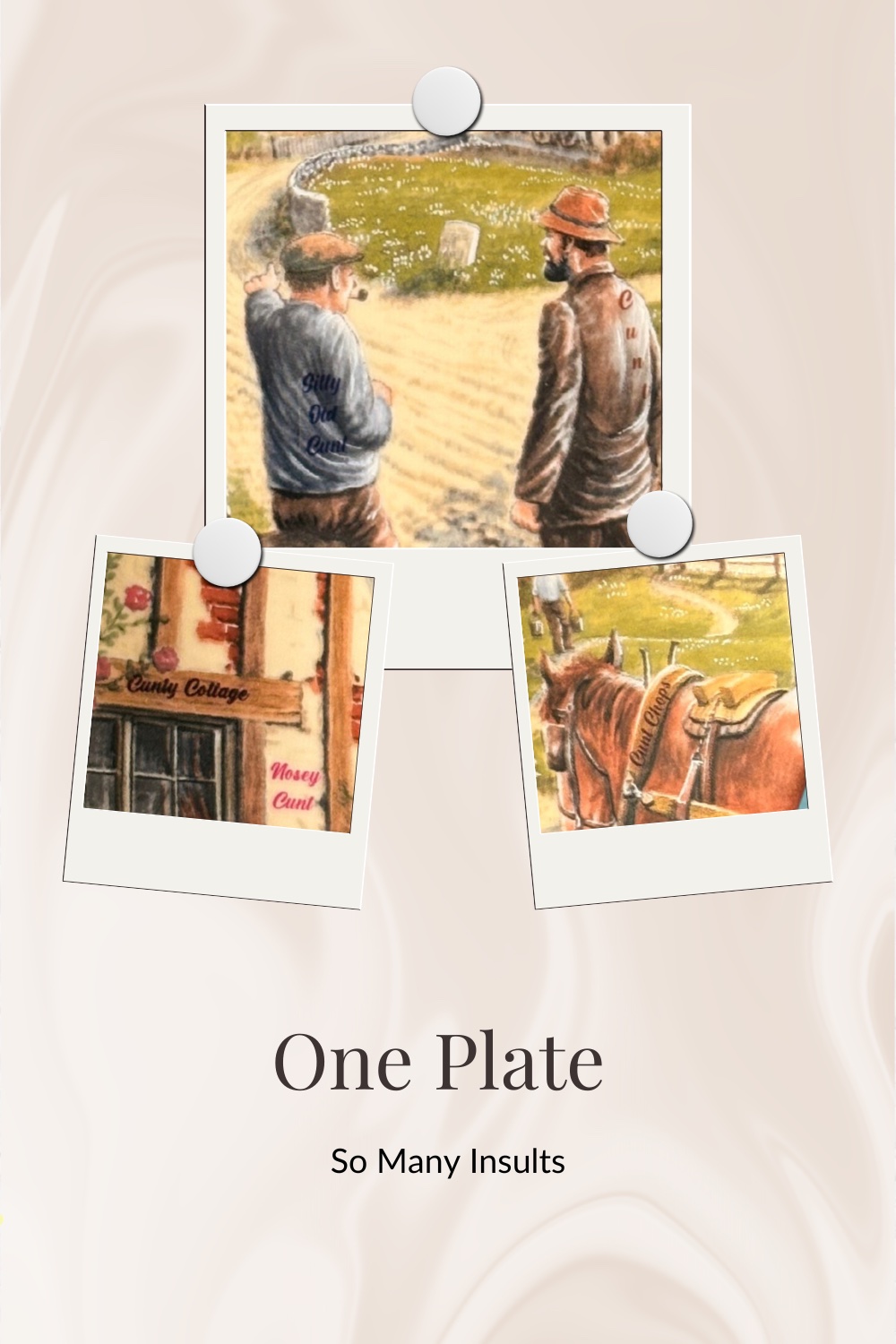 Welcome to Cuntsville - Vintage Picture Plate
