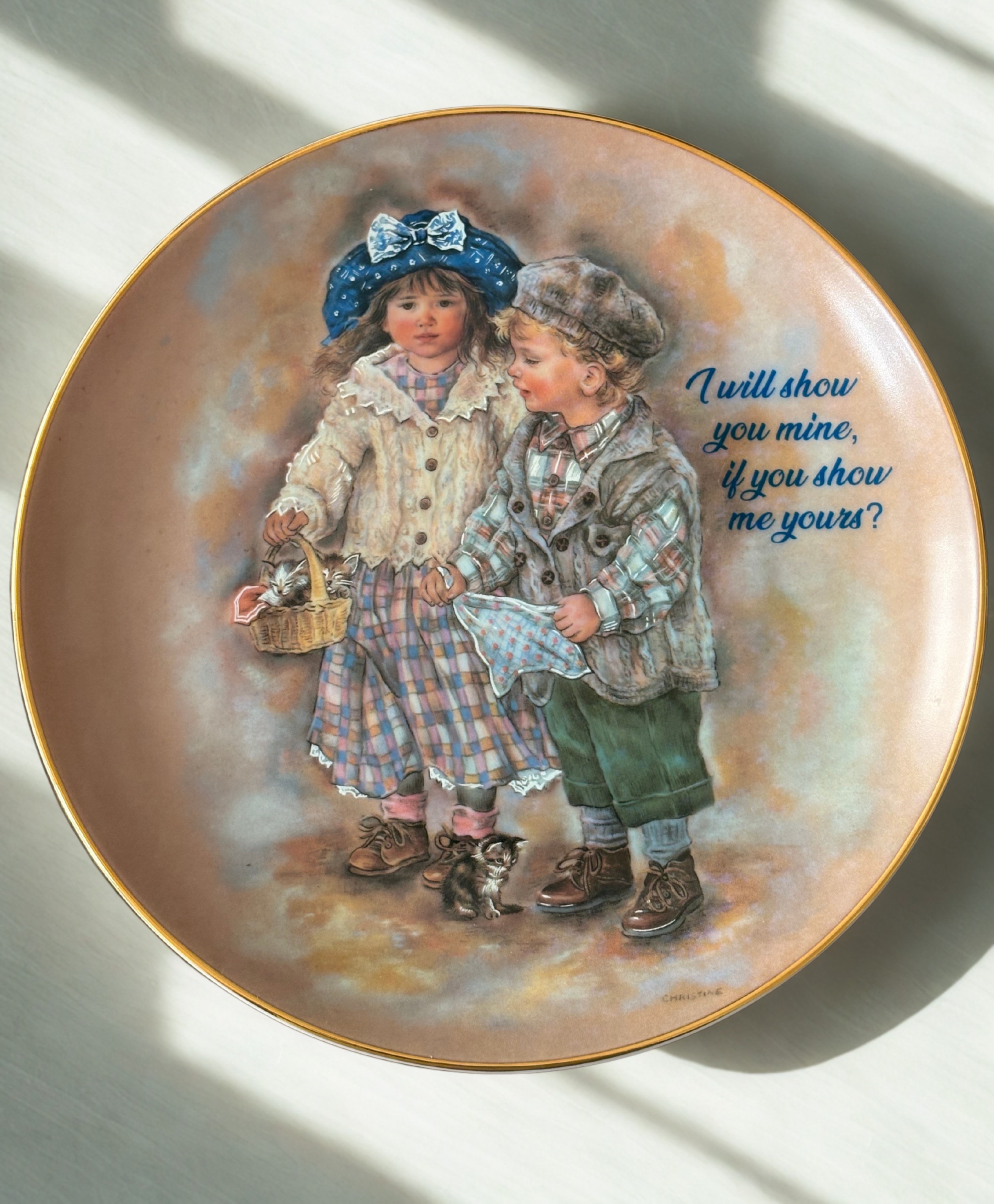 I will show you mine - Vintage Picture Plate
