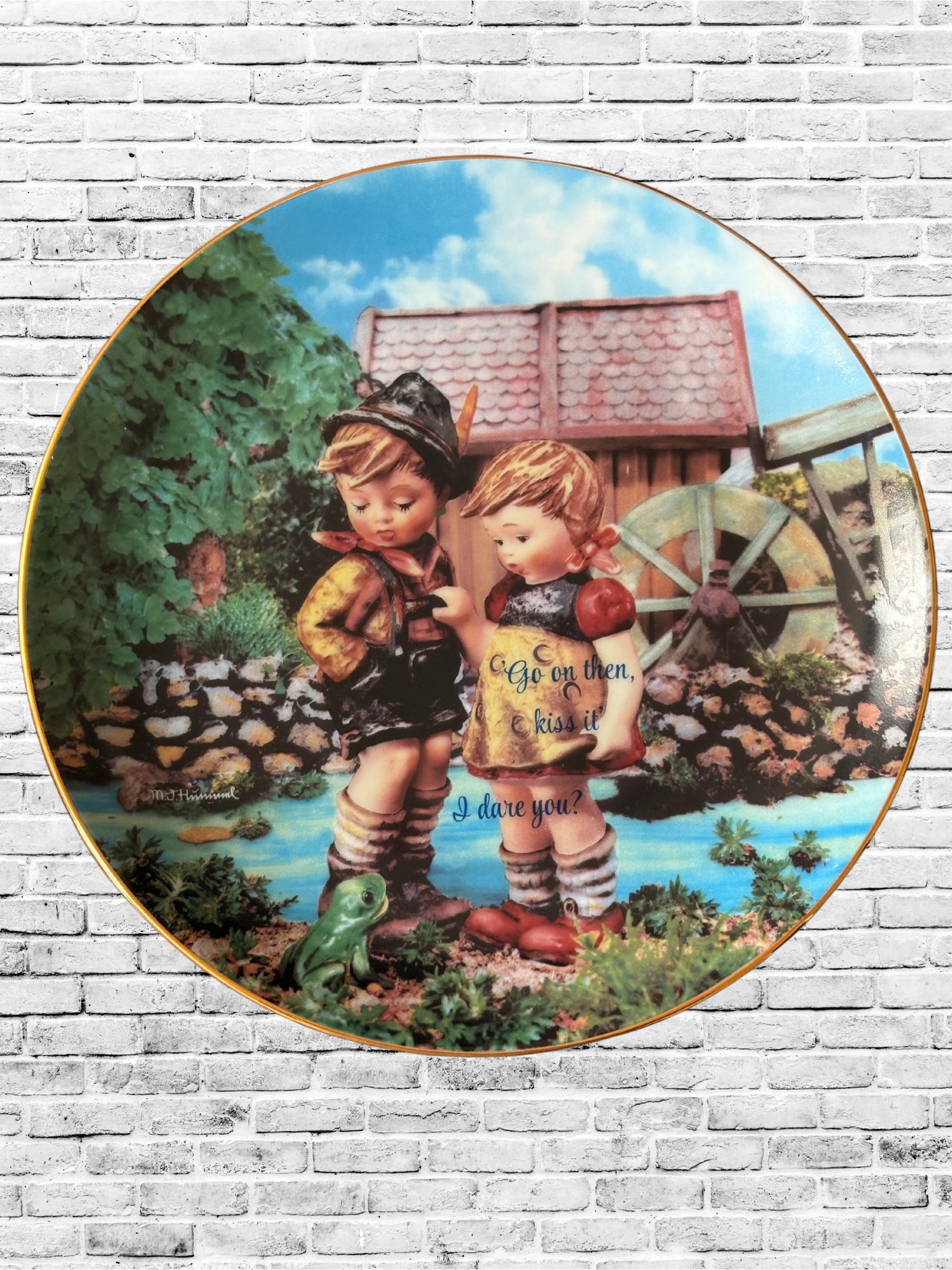 Go On Then - Vintage Picture Plate