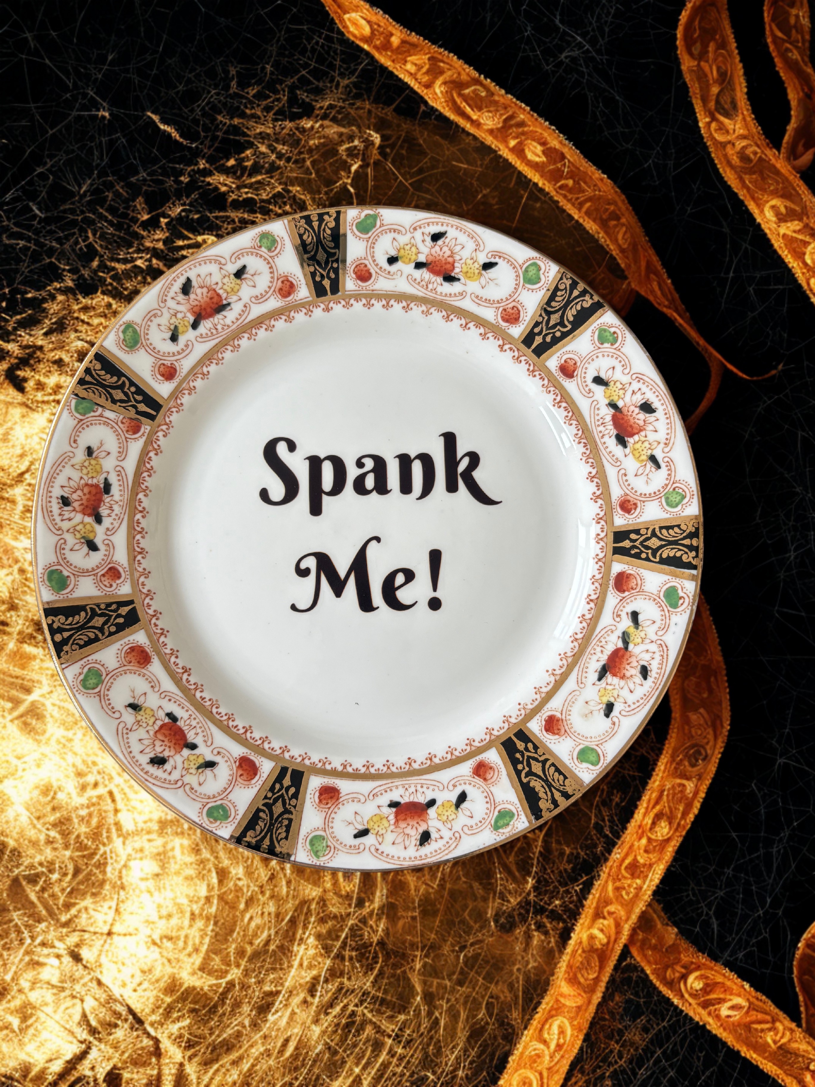Spank Me - Vintage China Plate