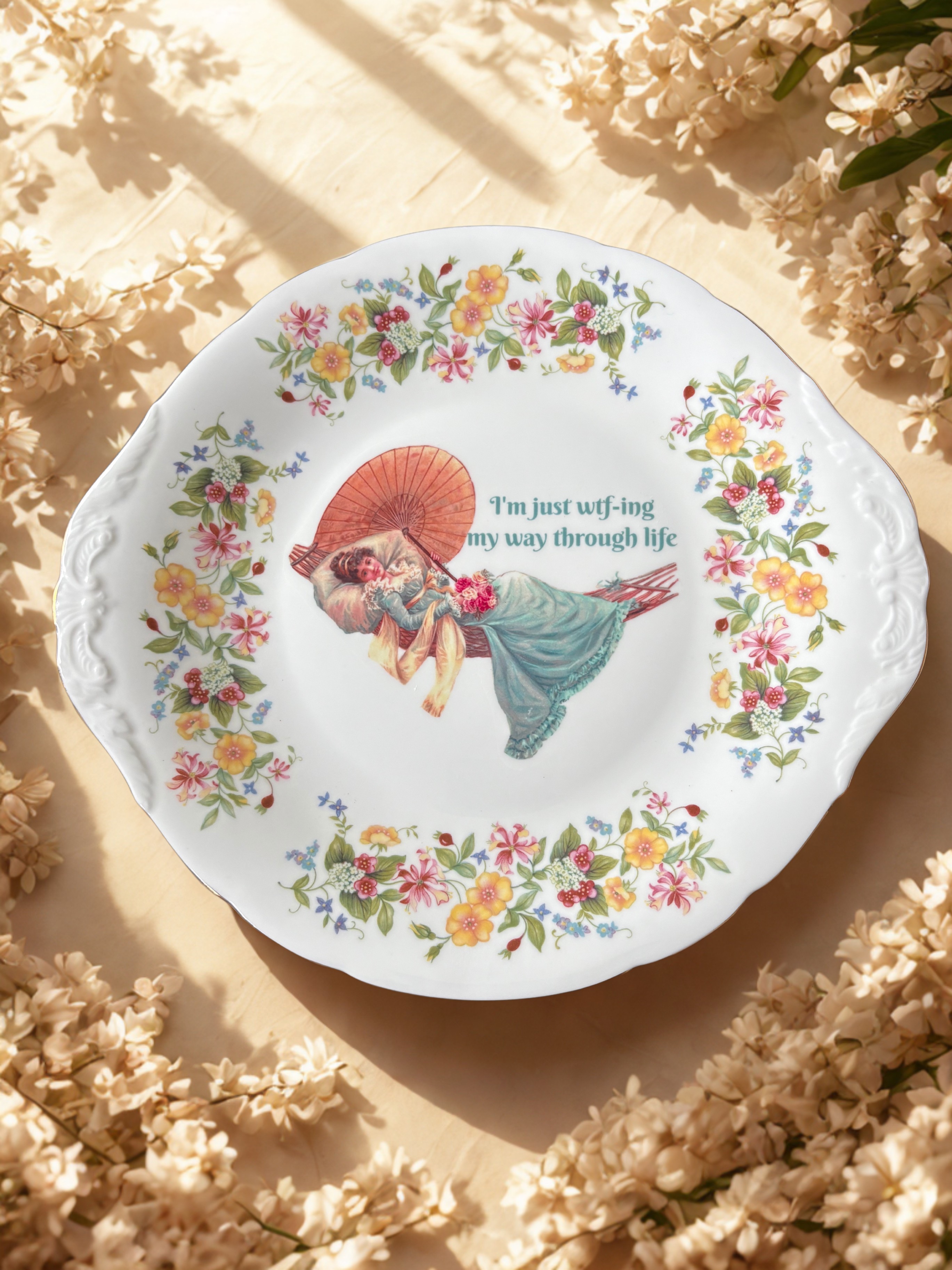 I'm Just WTF - Vintage China Plate