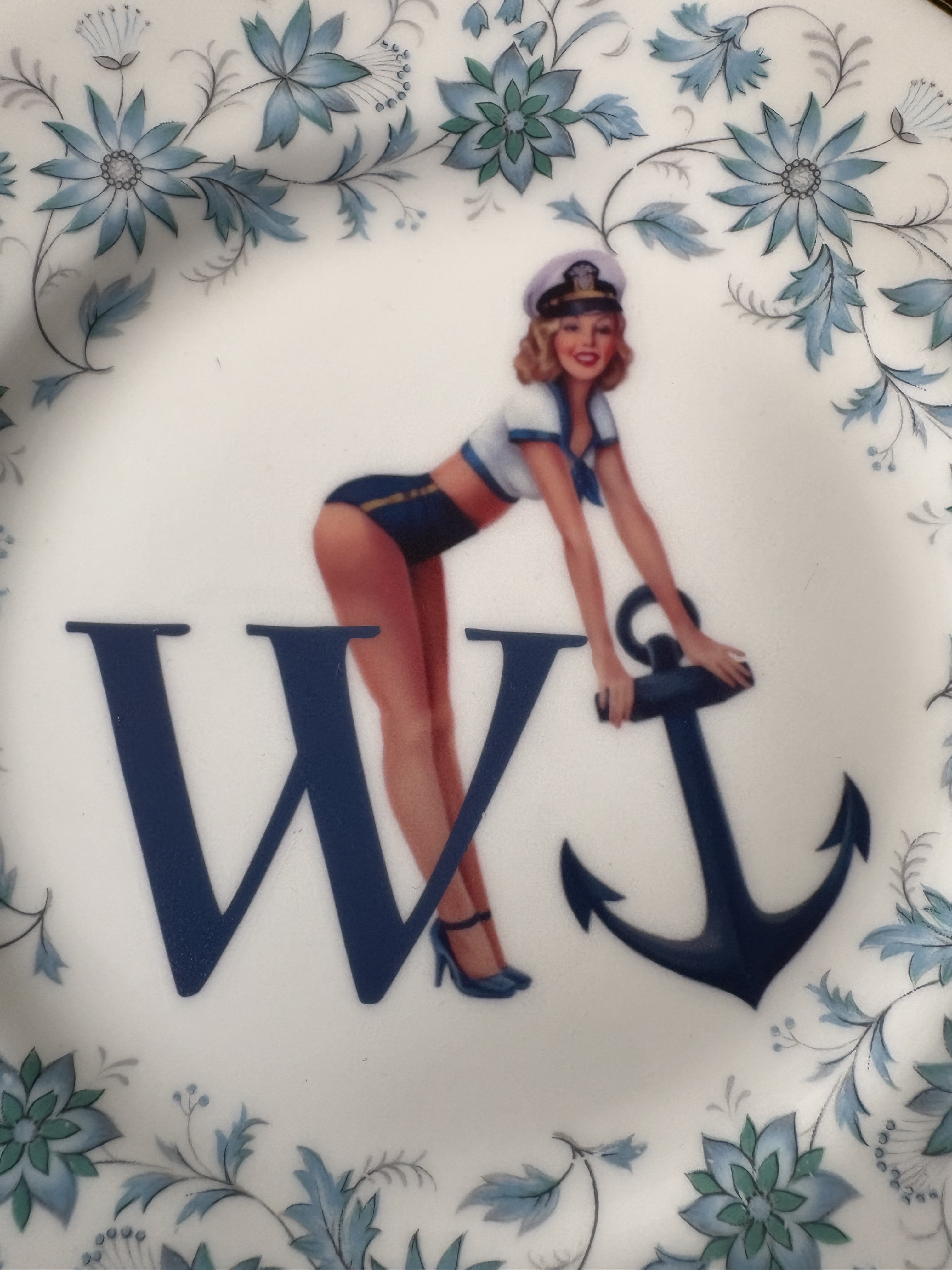 W-Anchor - Vintage China Plate