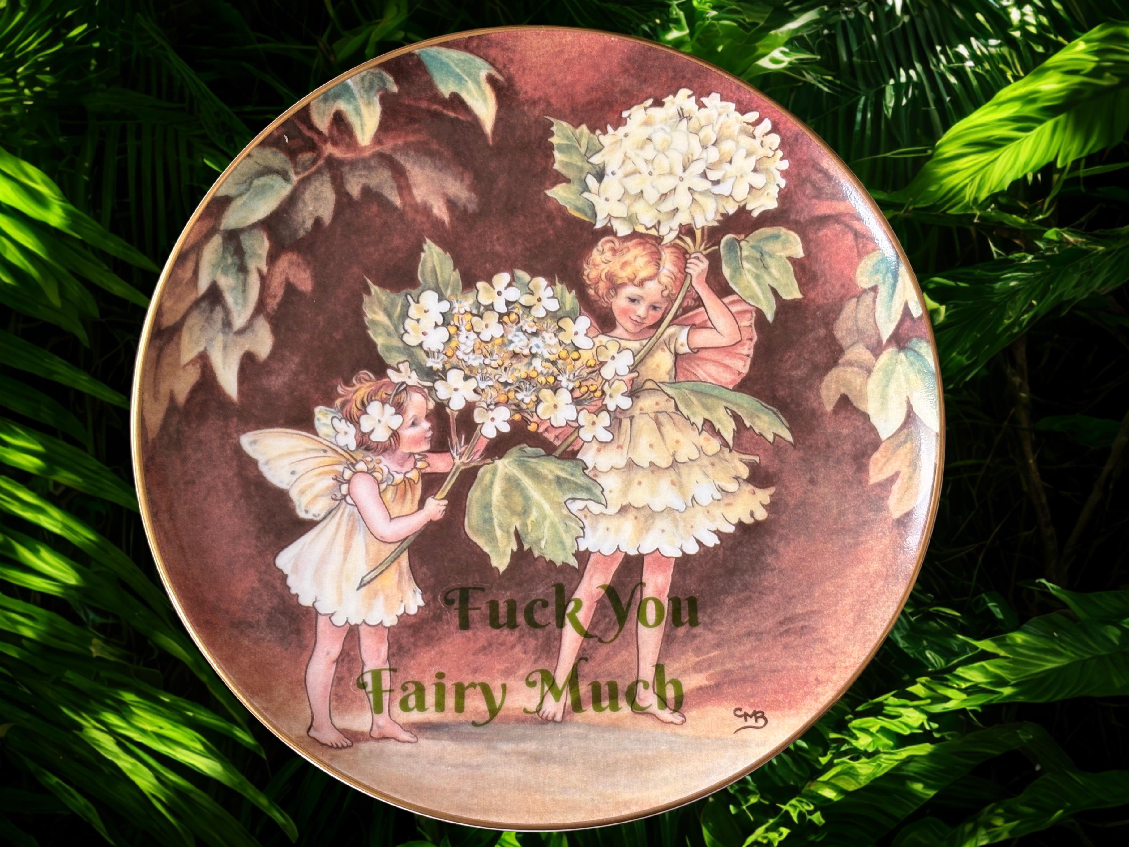 Fuck You Fairy Much - Vintage Picture Plate