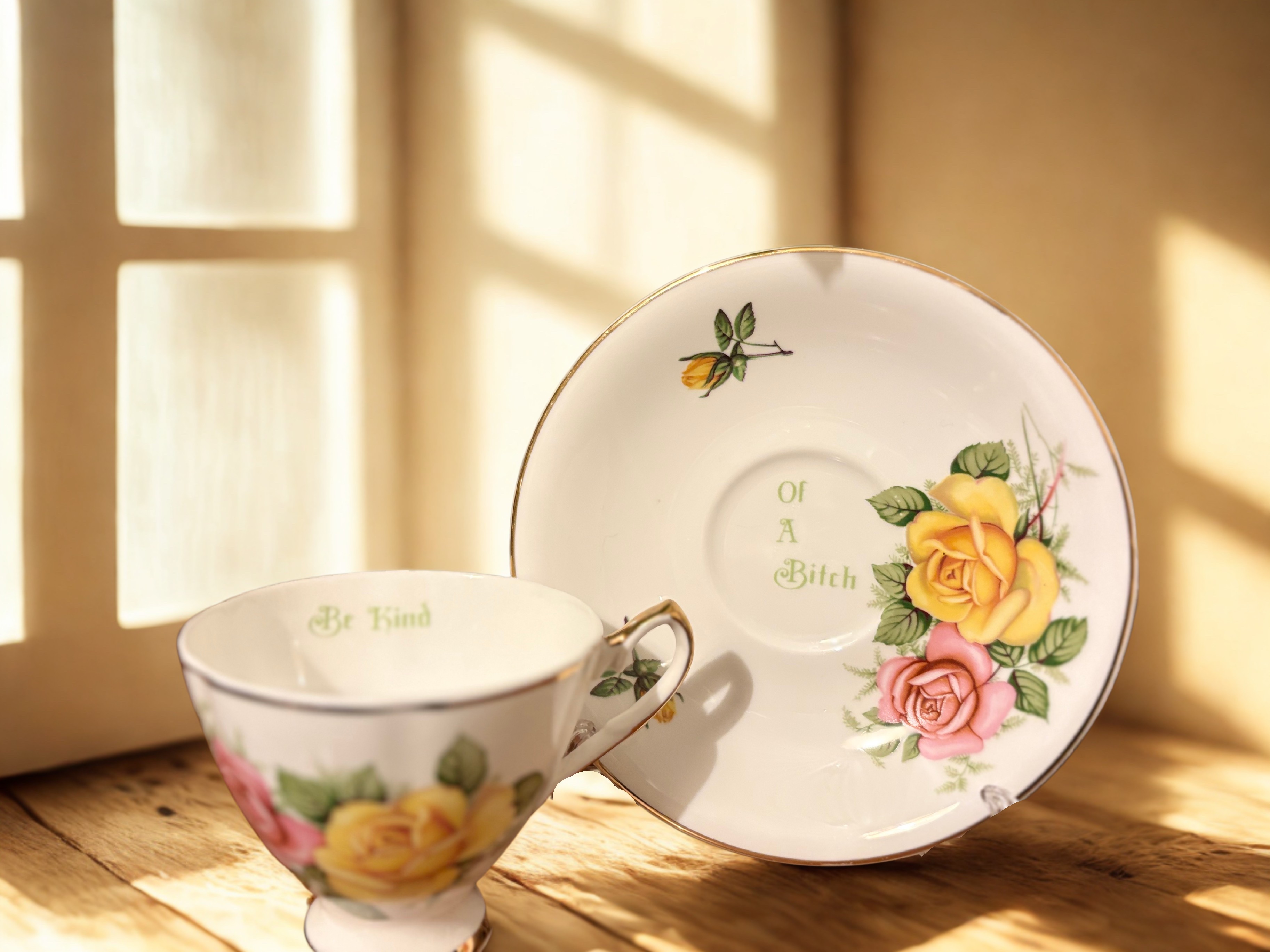 Be Kind - Vintage Cup & Saucer