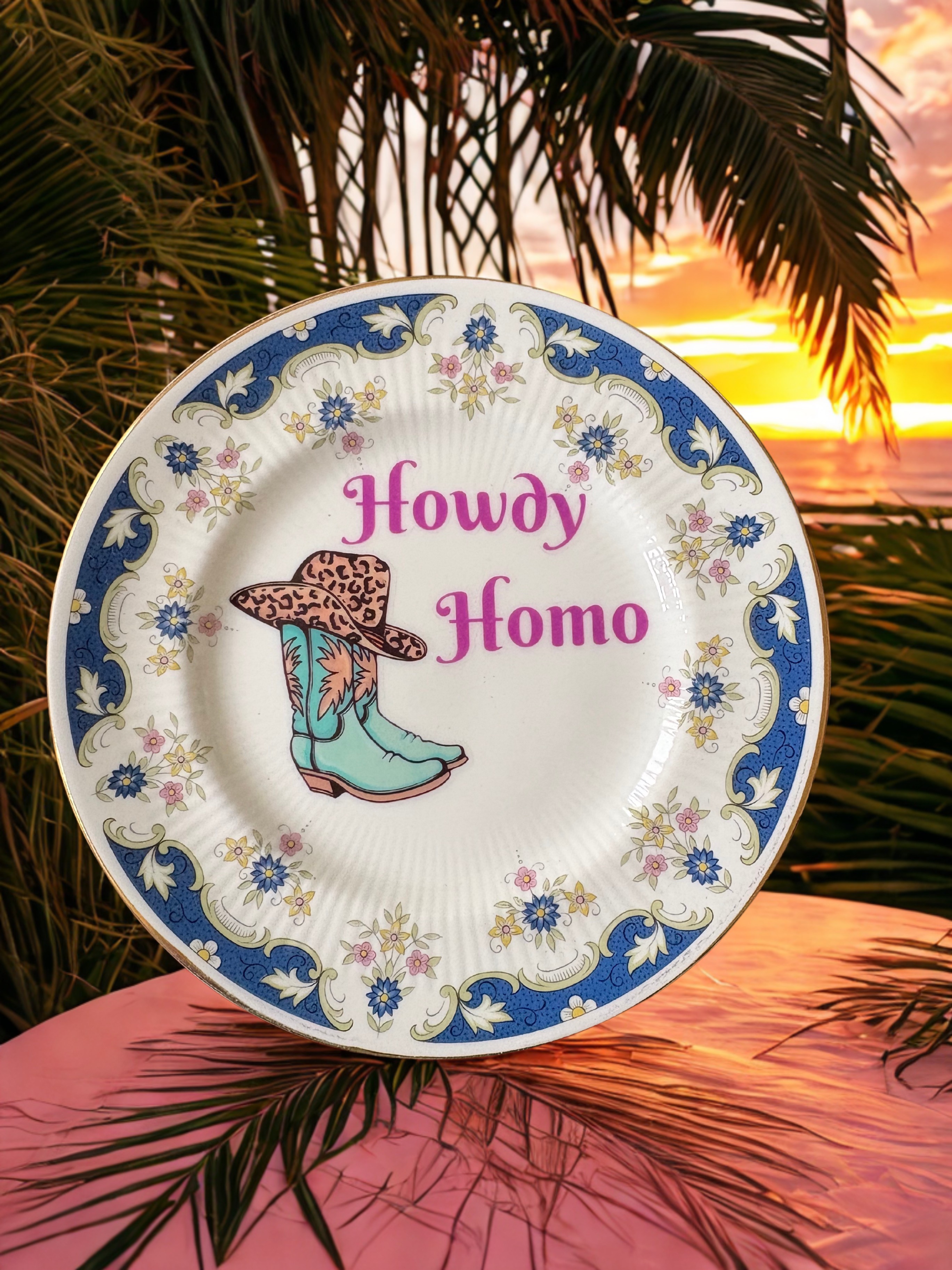 Howdy Homo - Vintage China Plate